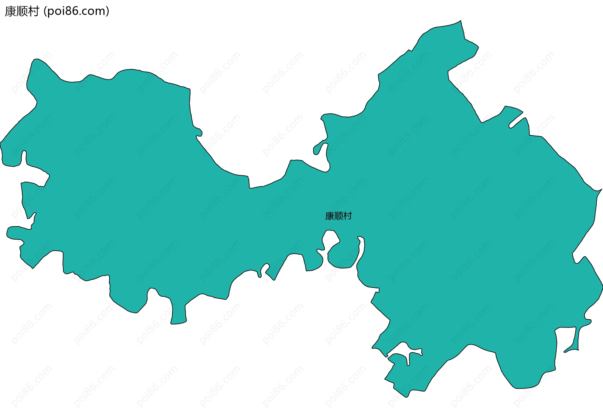 康顺村边界地图