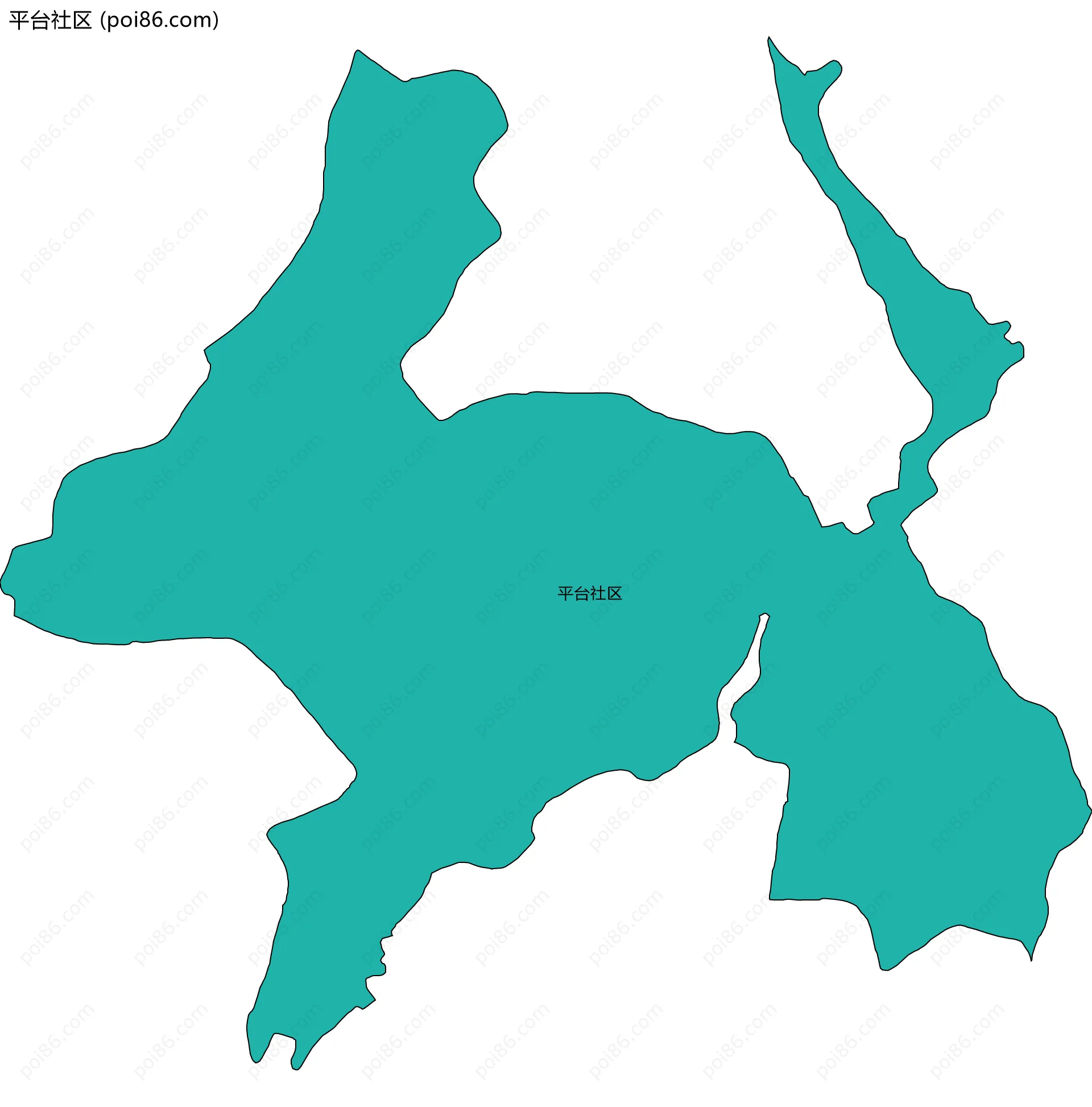 平台社区边界地图