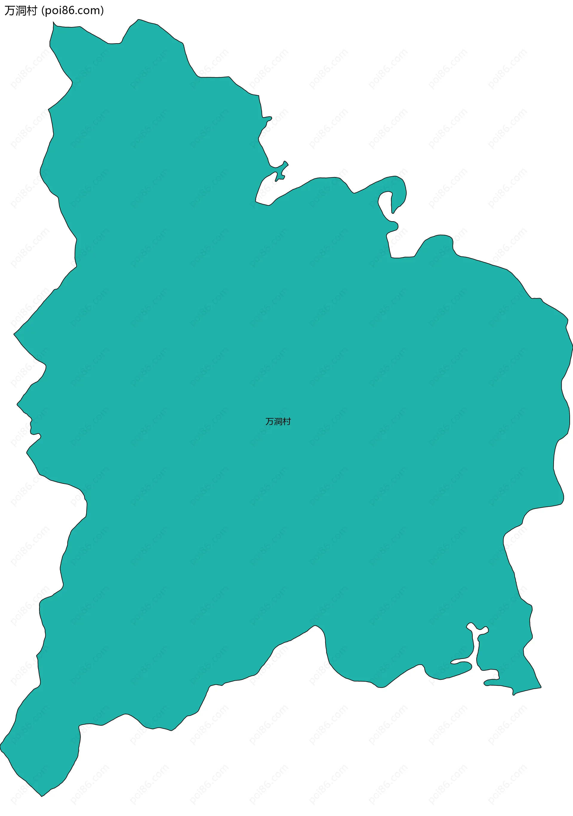 万洞村边界地图