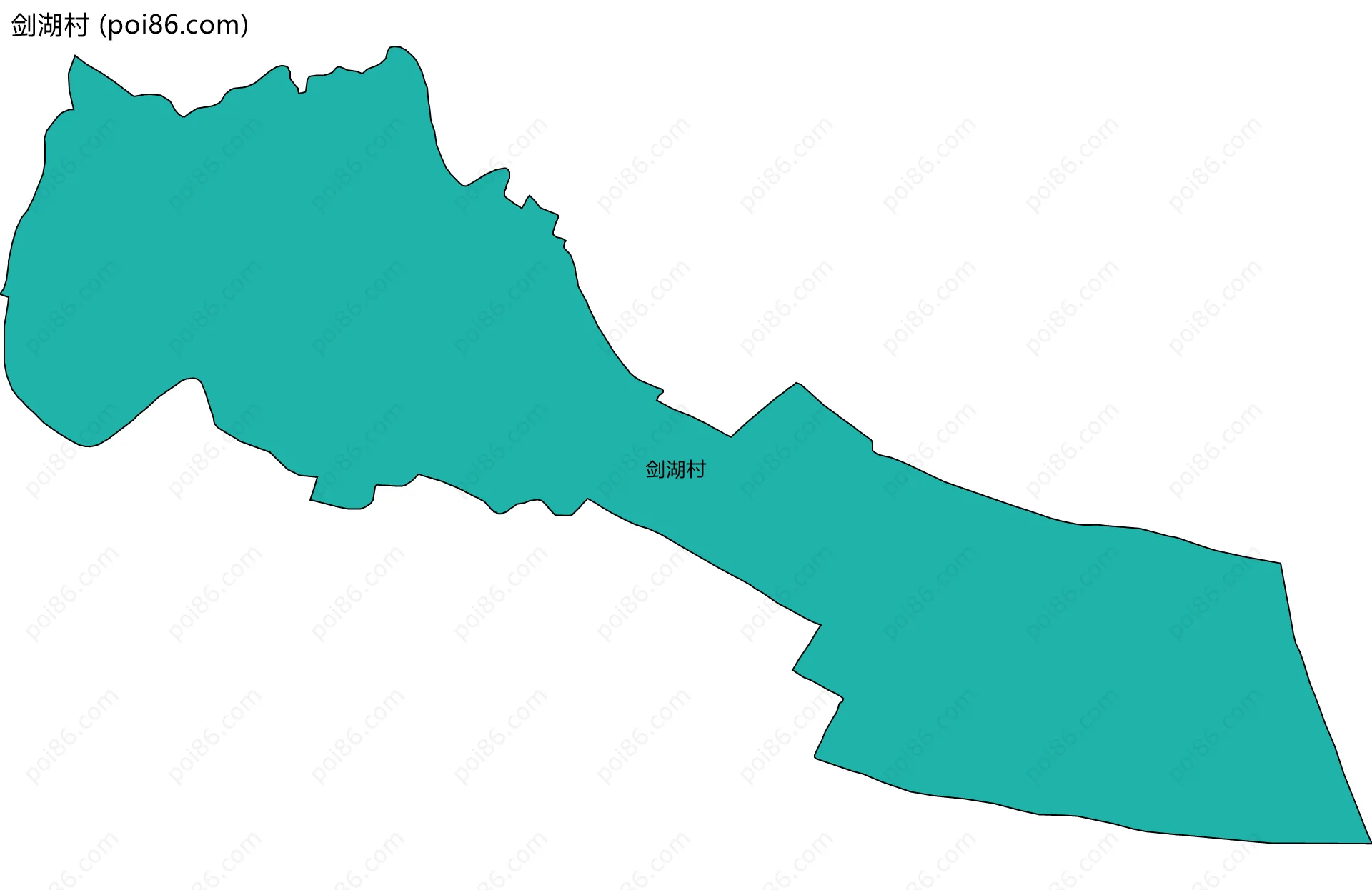 剑湖村边界地图