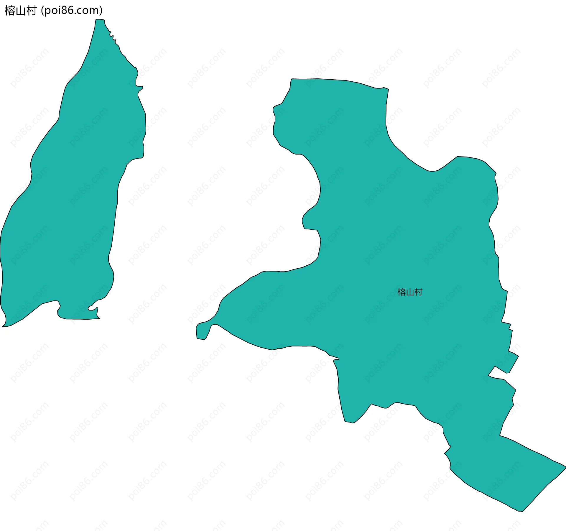 榕山村边界地图