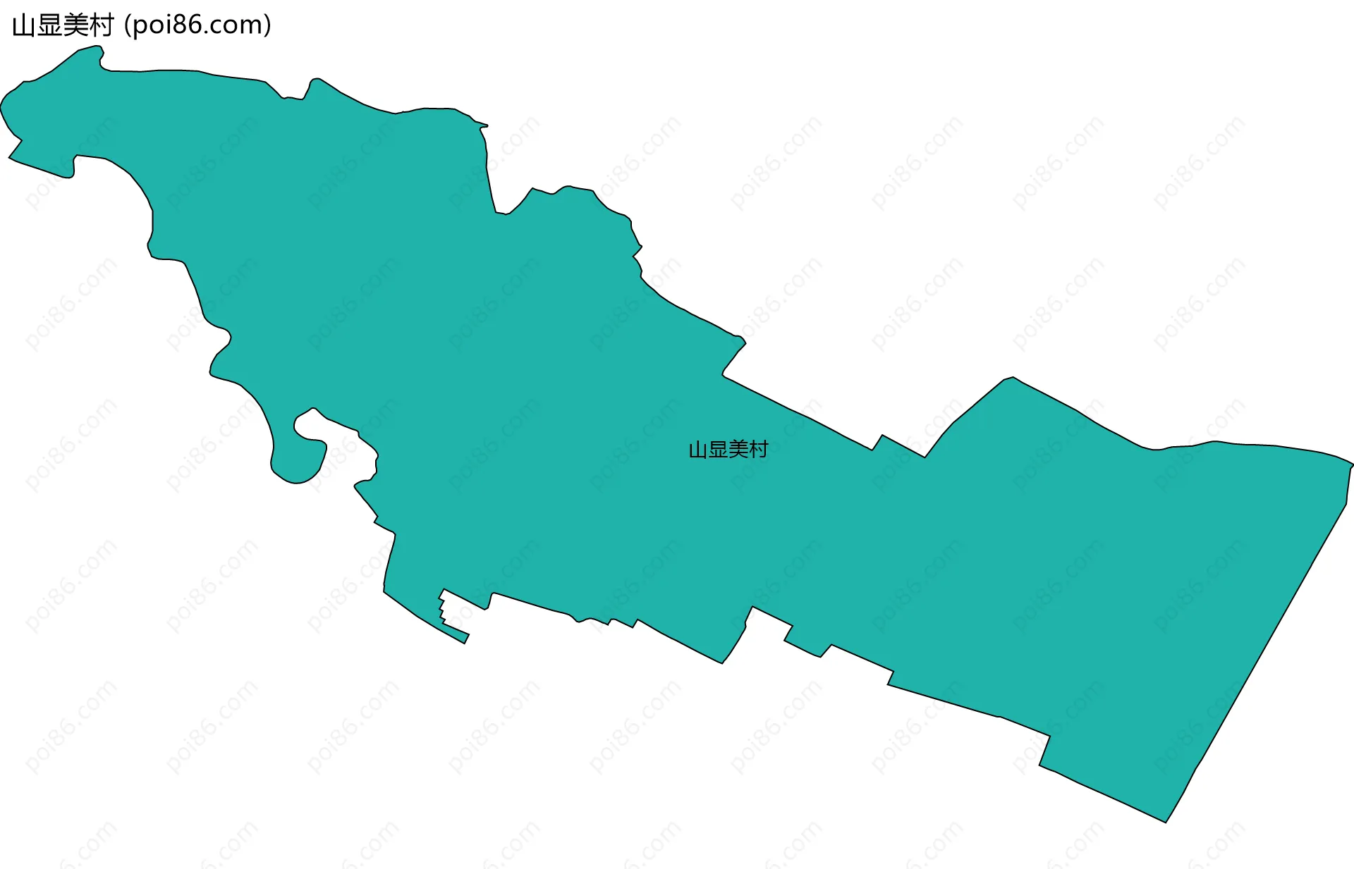 山显美村边界地图