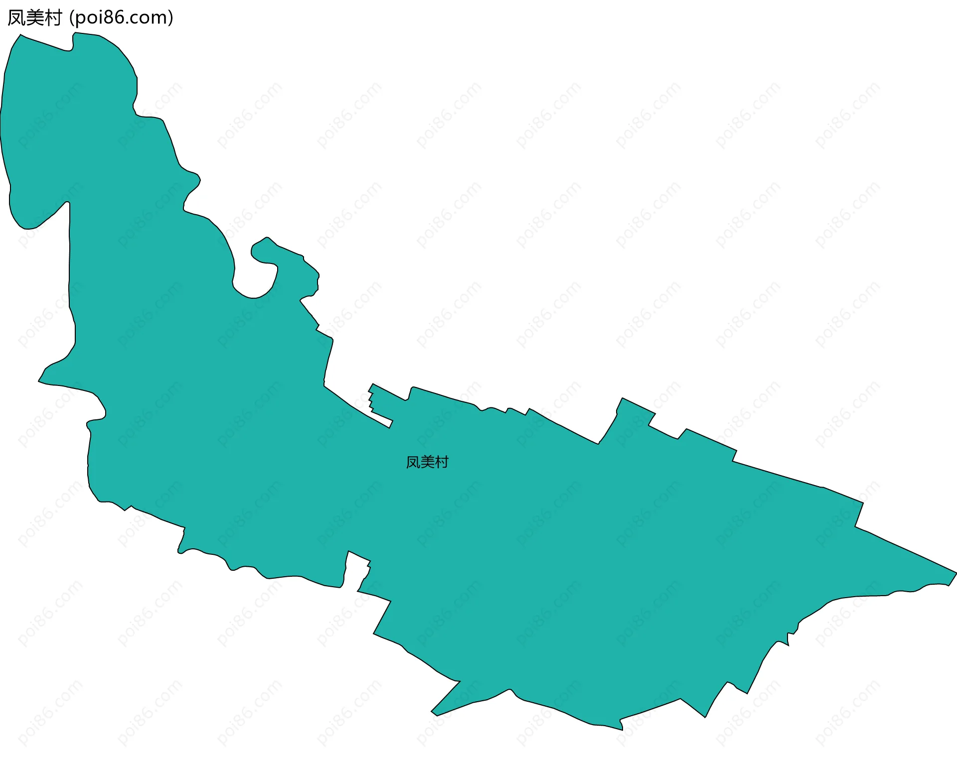凤美村边界地图