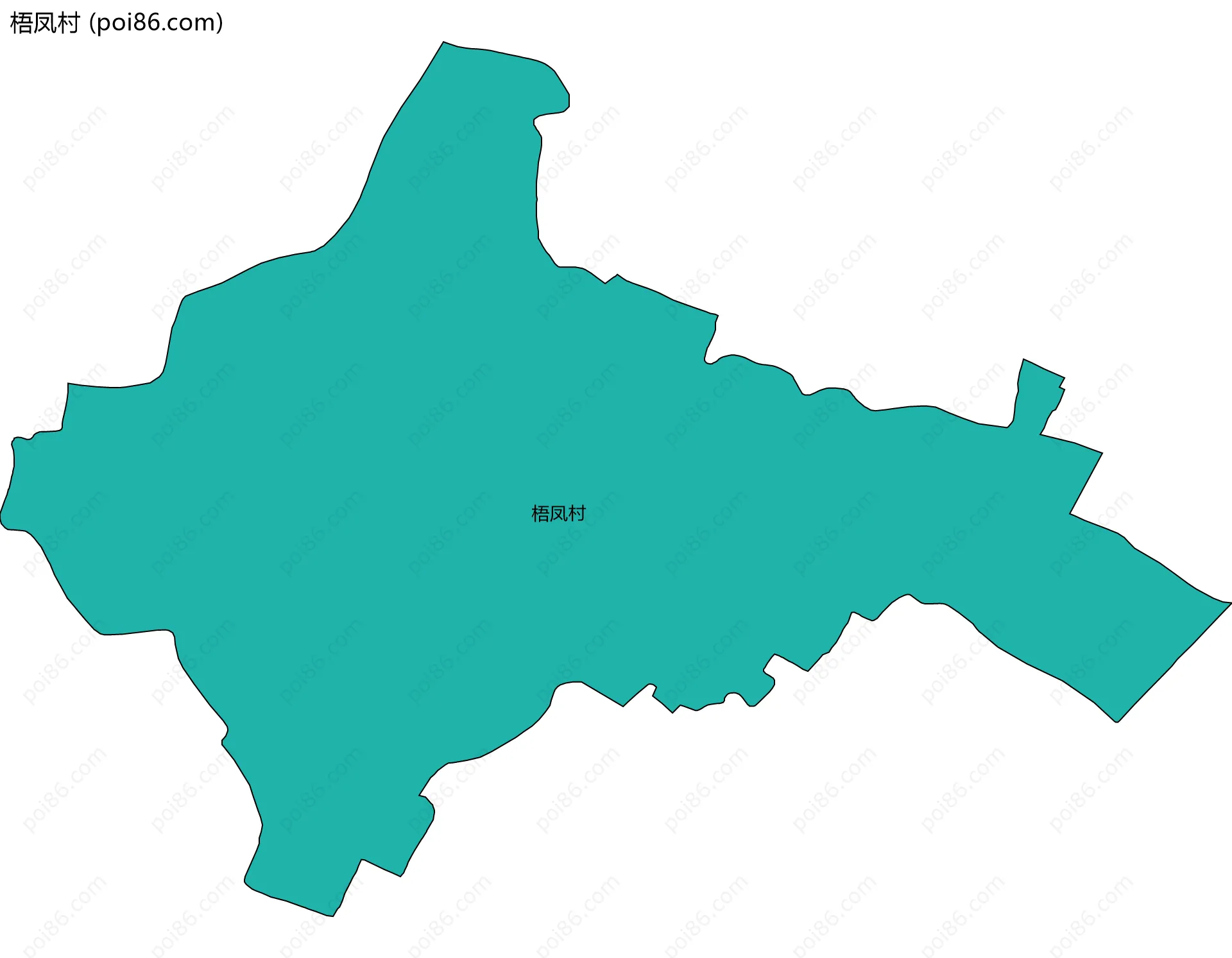 梧凤村边界地图