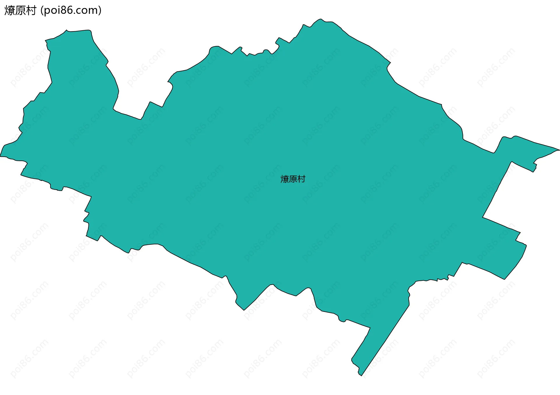 燎原村边界地图