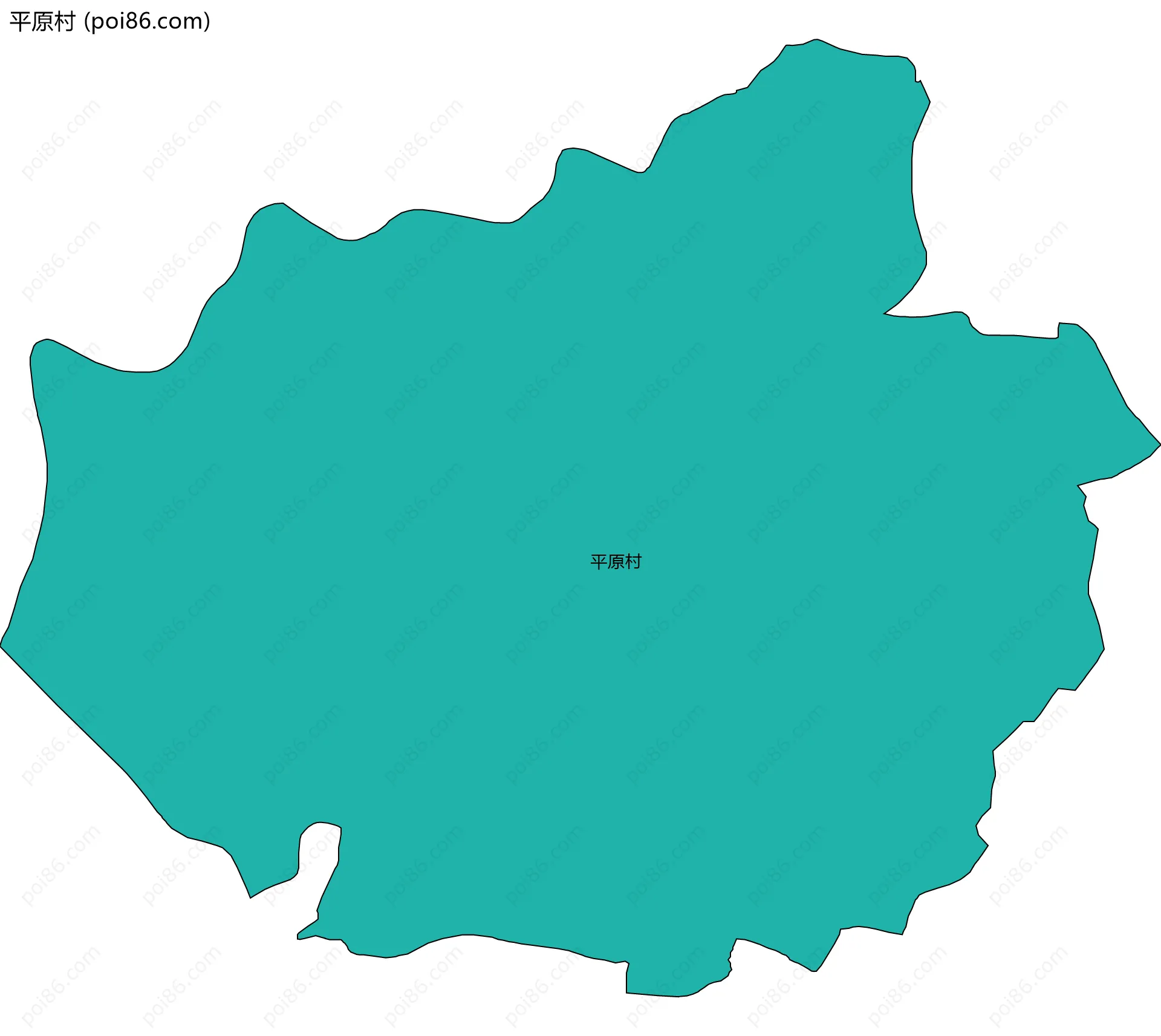 平原村边界地图