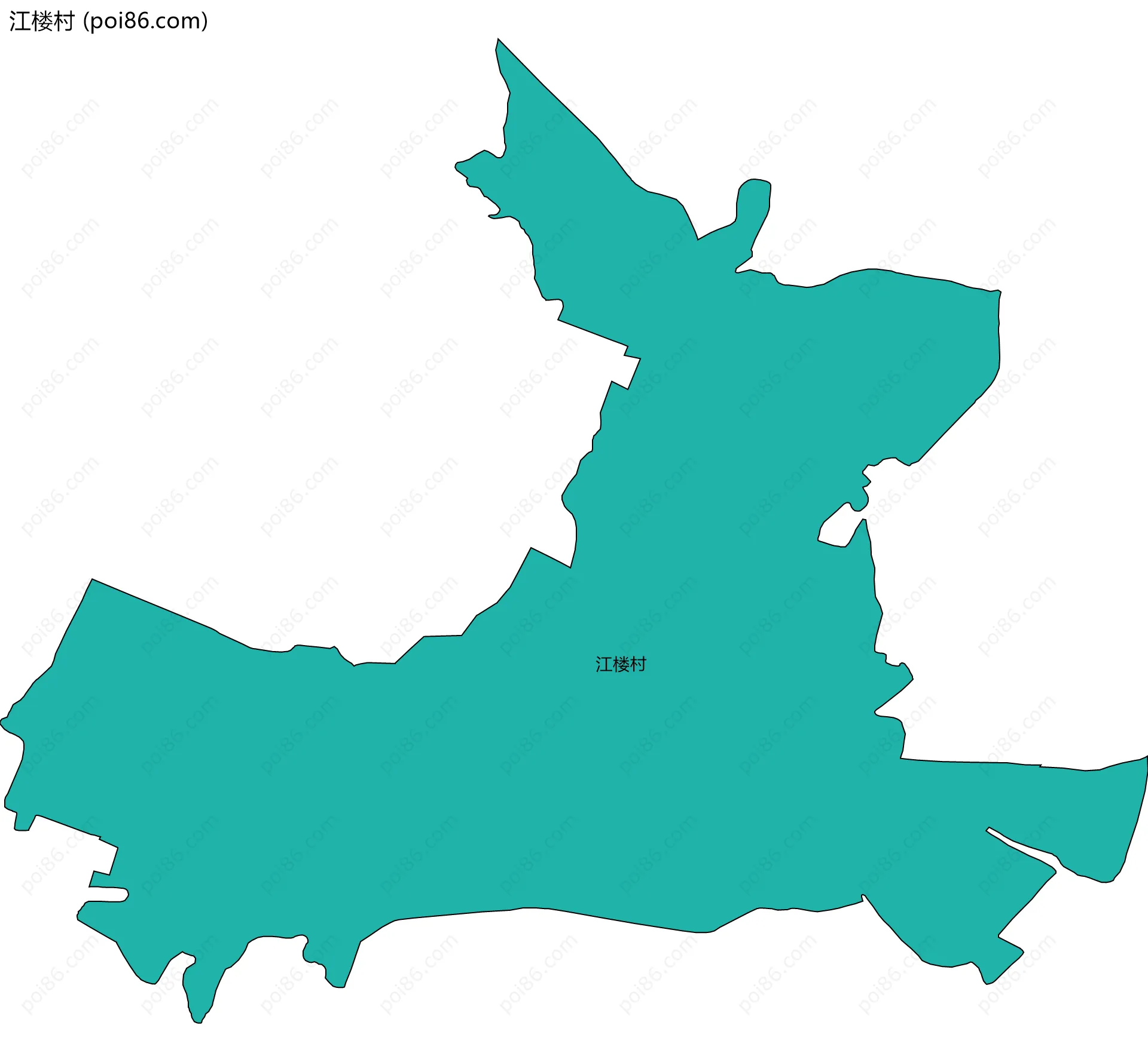 江楼村边界地图