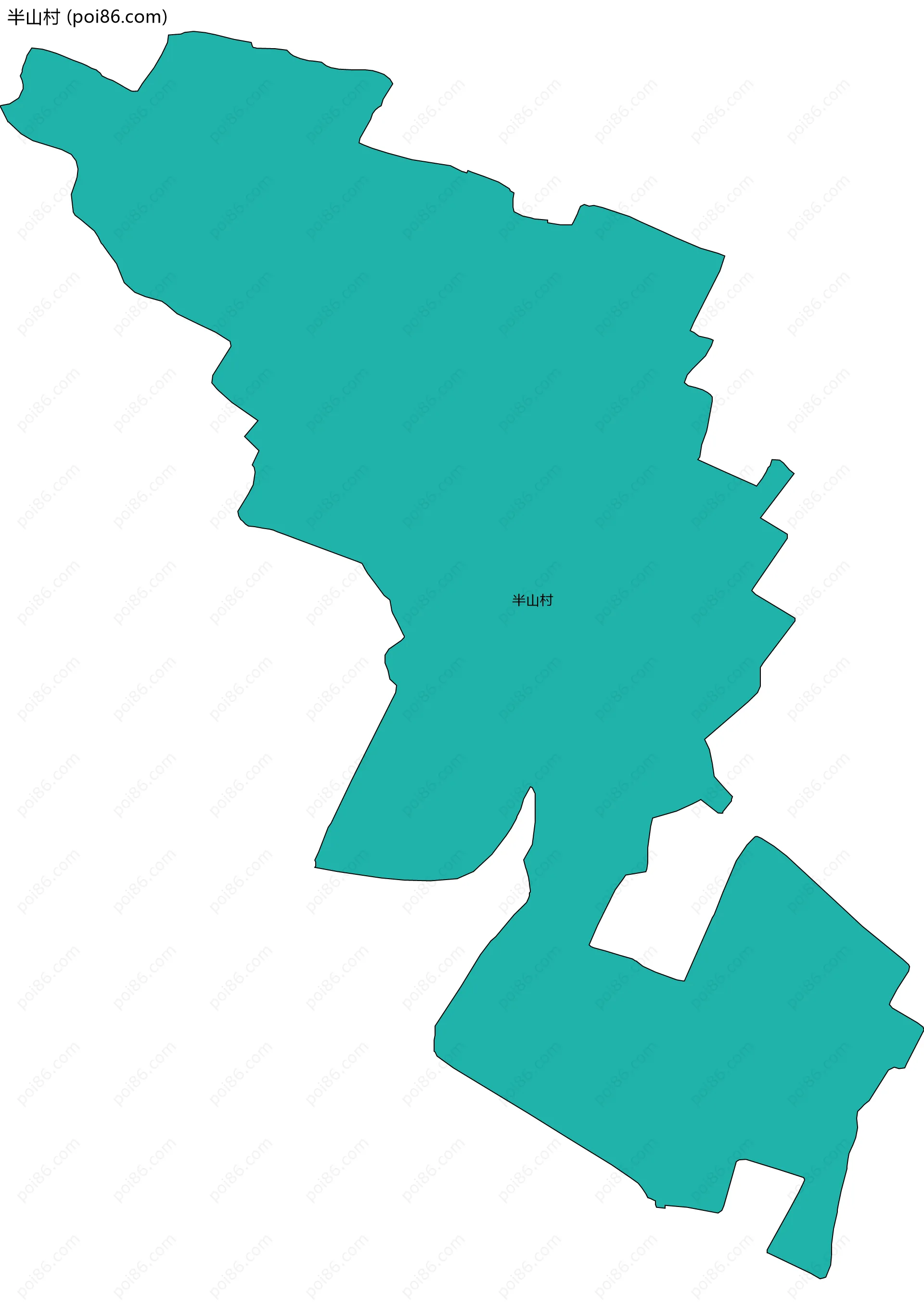 半山村边界地图