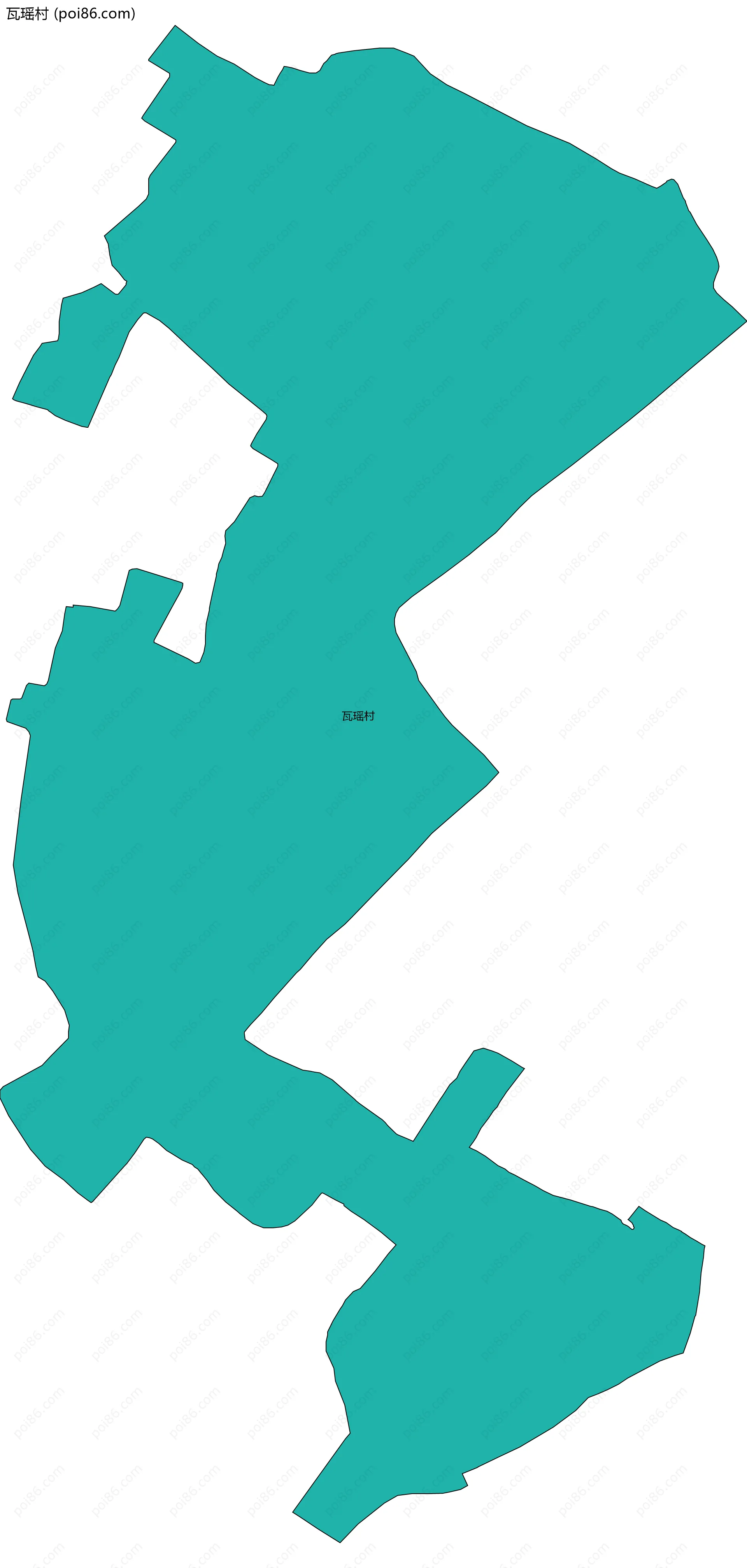 瓦瑶村边界地图