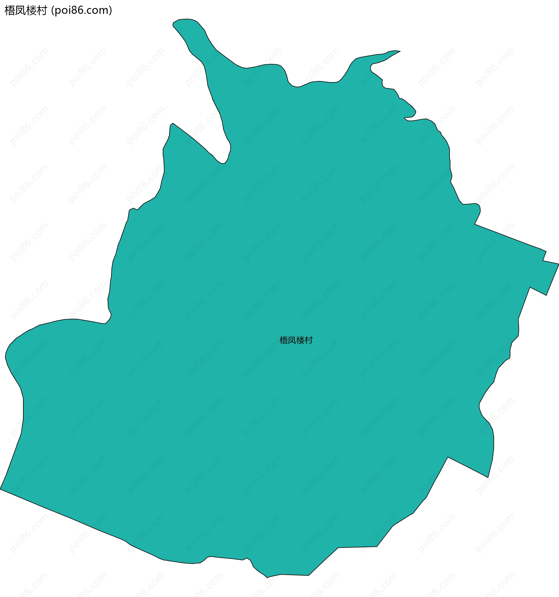 梧凤楼村边界地图