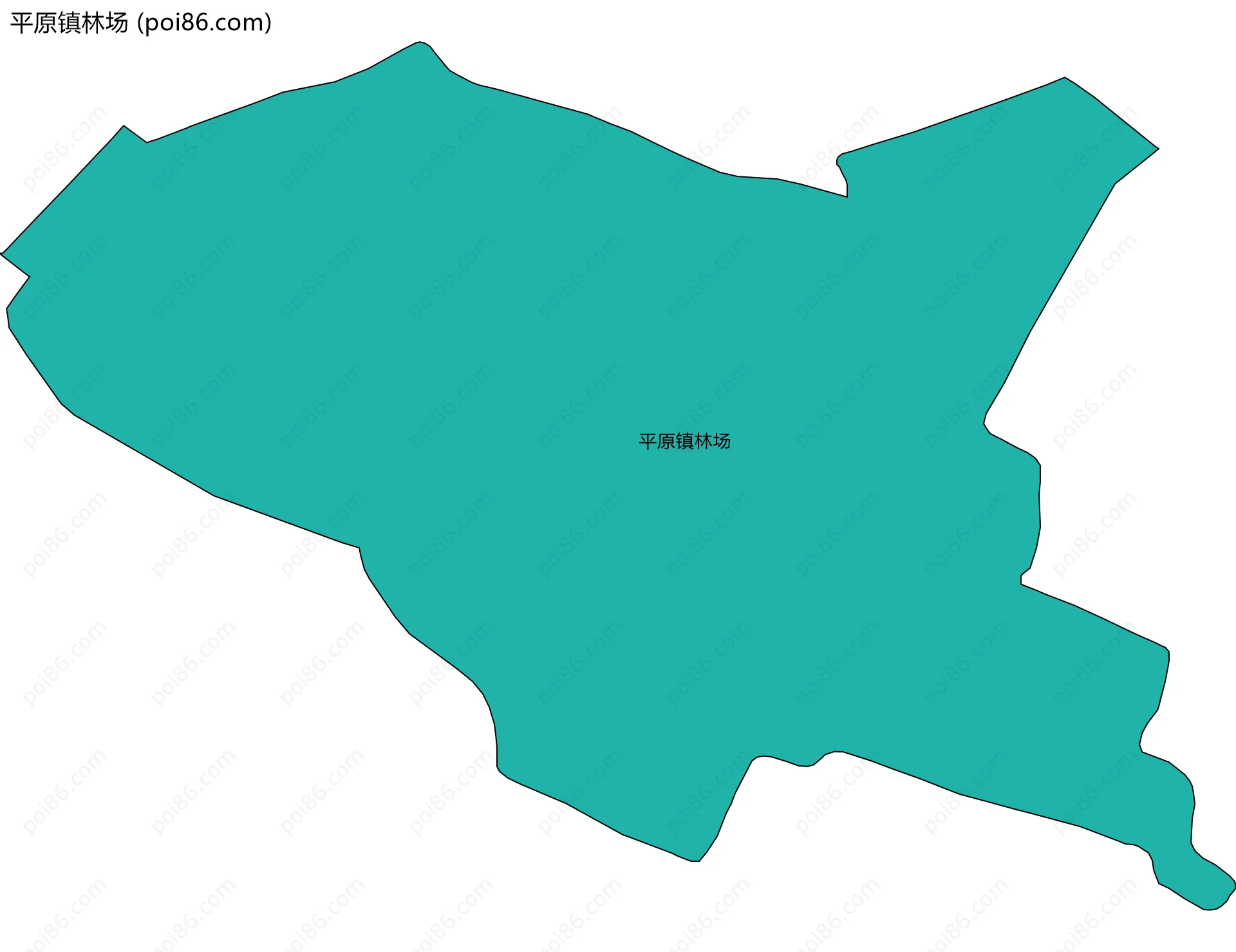 平原镇林场边界地图