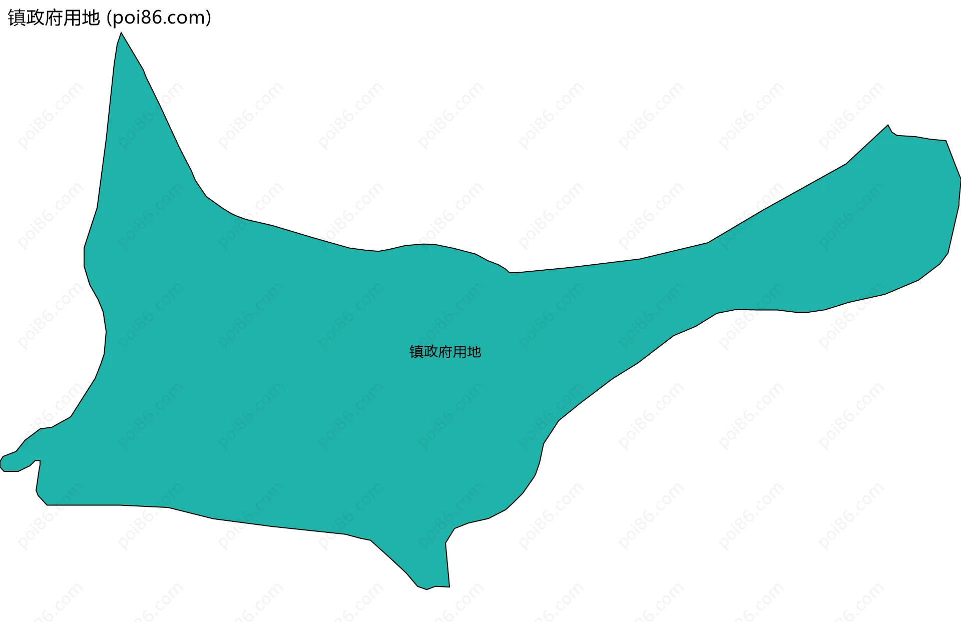 镇政府用地边界地图