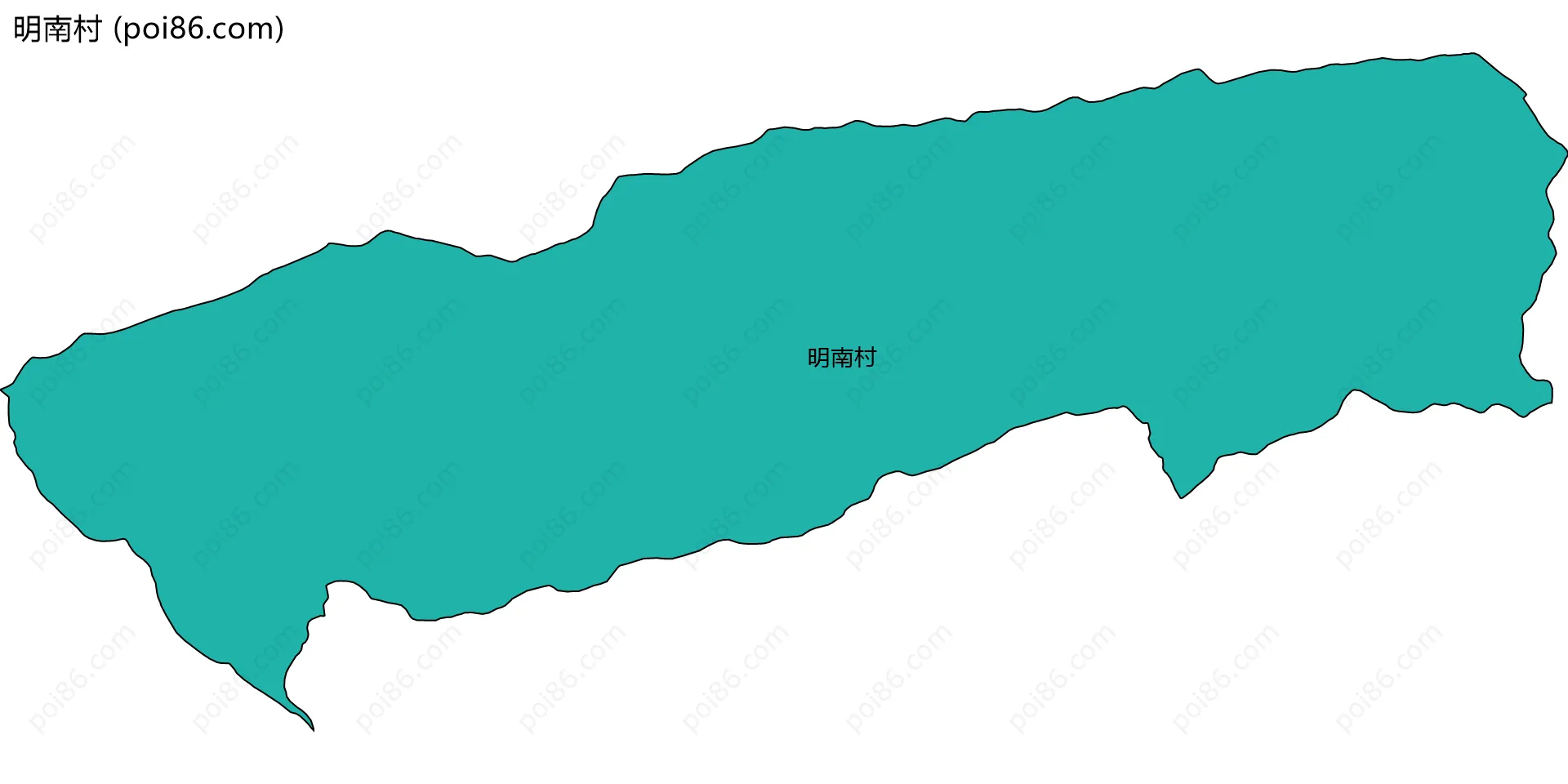 明南村边界地图