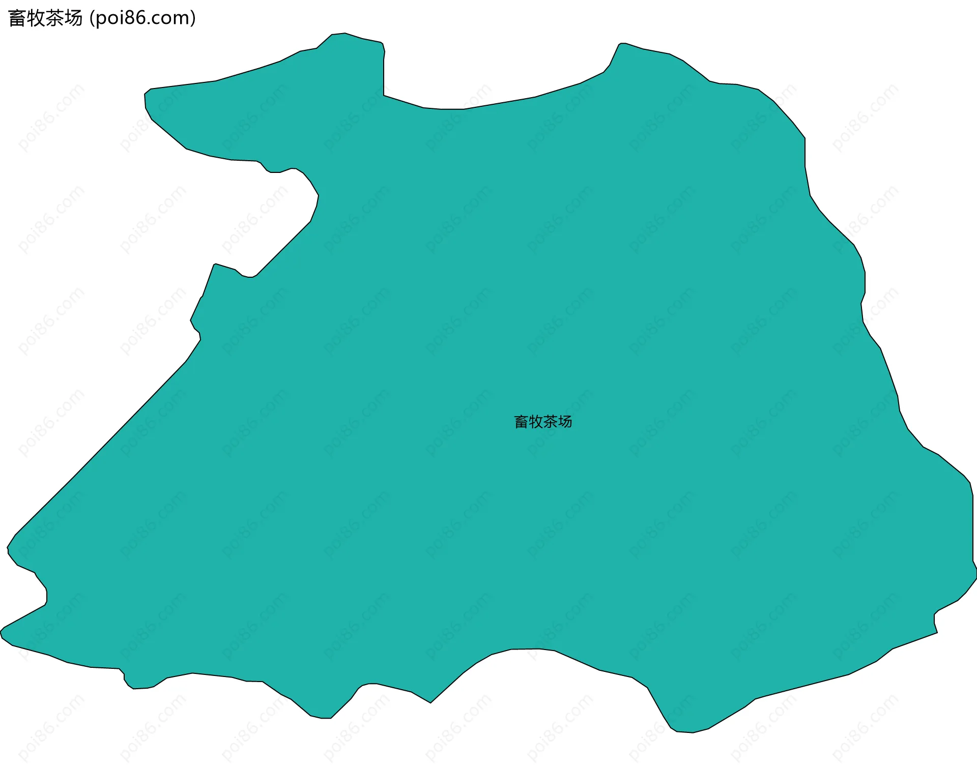 畜牧茶场边界地图