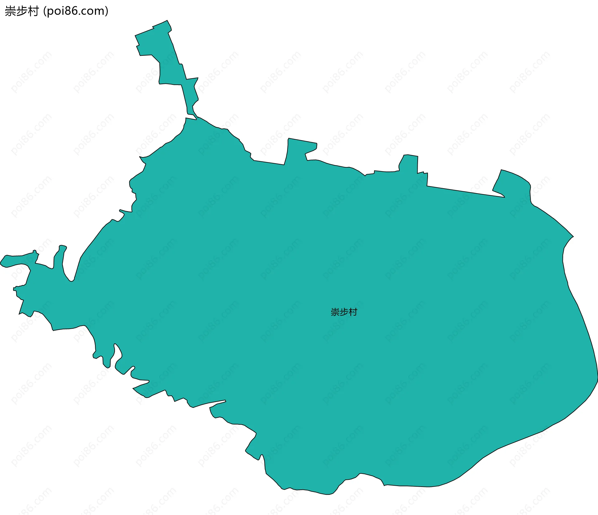 崇步村边界地图