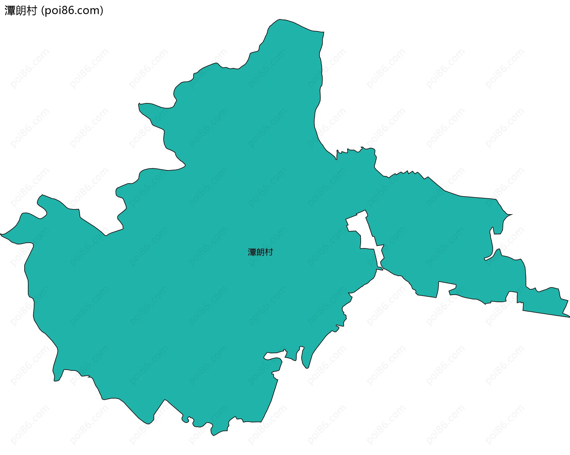 潭朗村边界地图