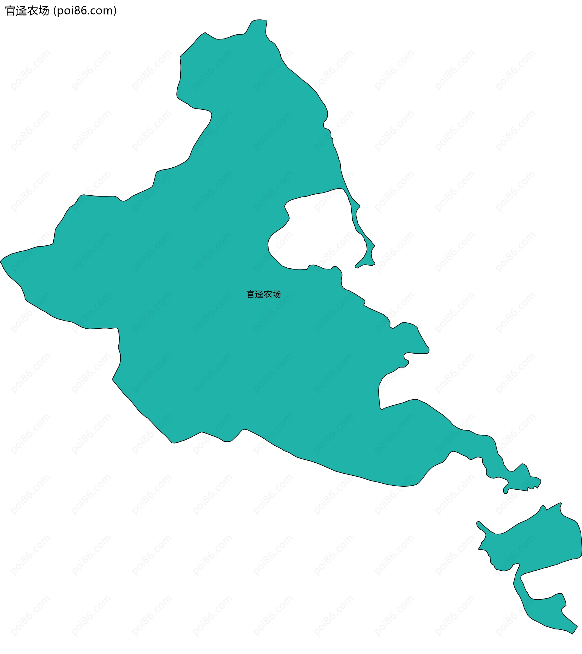 官迳农场边界地图