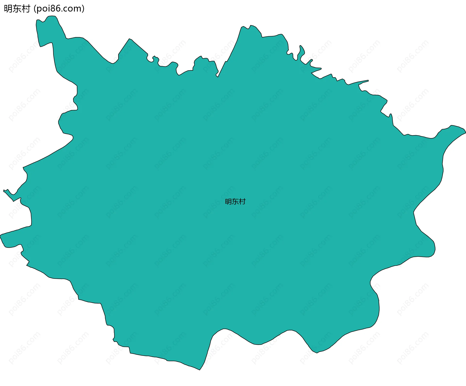 明东村边界地图