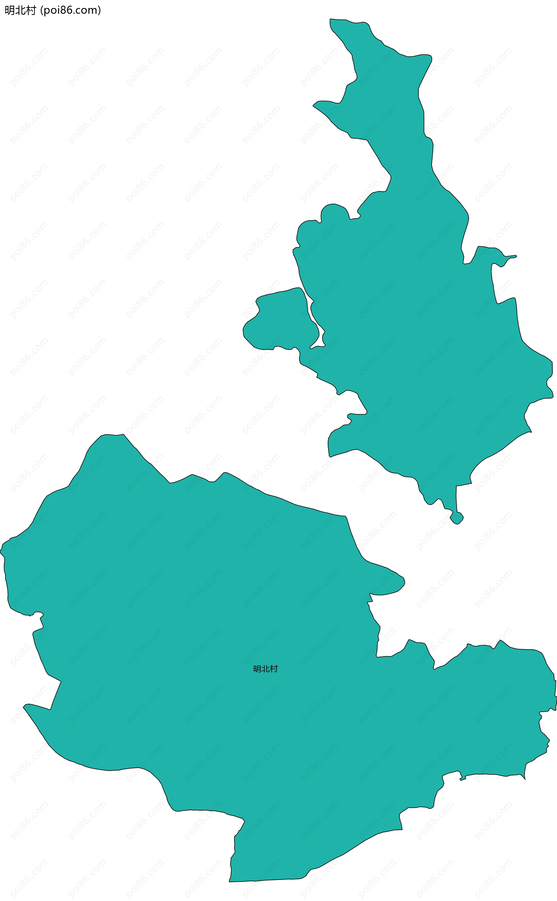 明北村边界地图