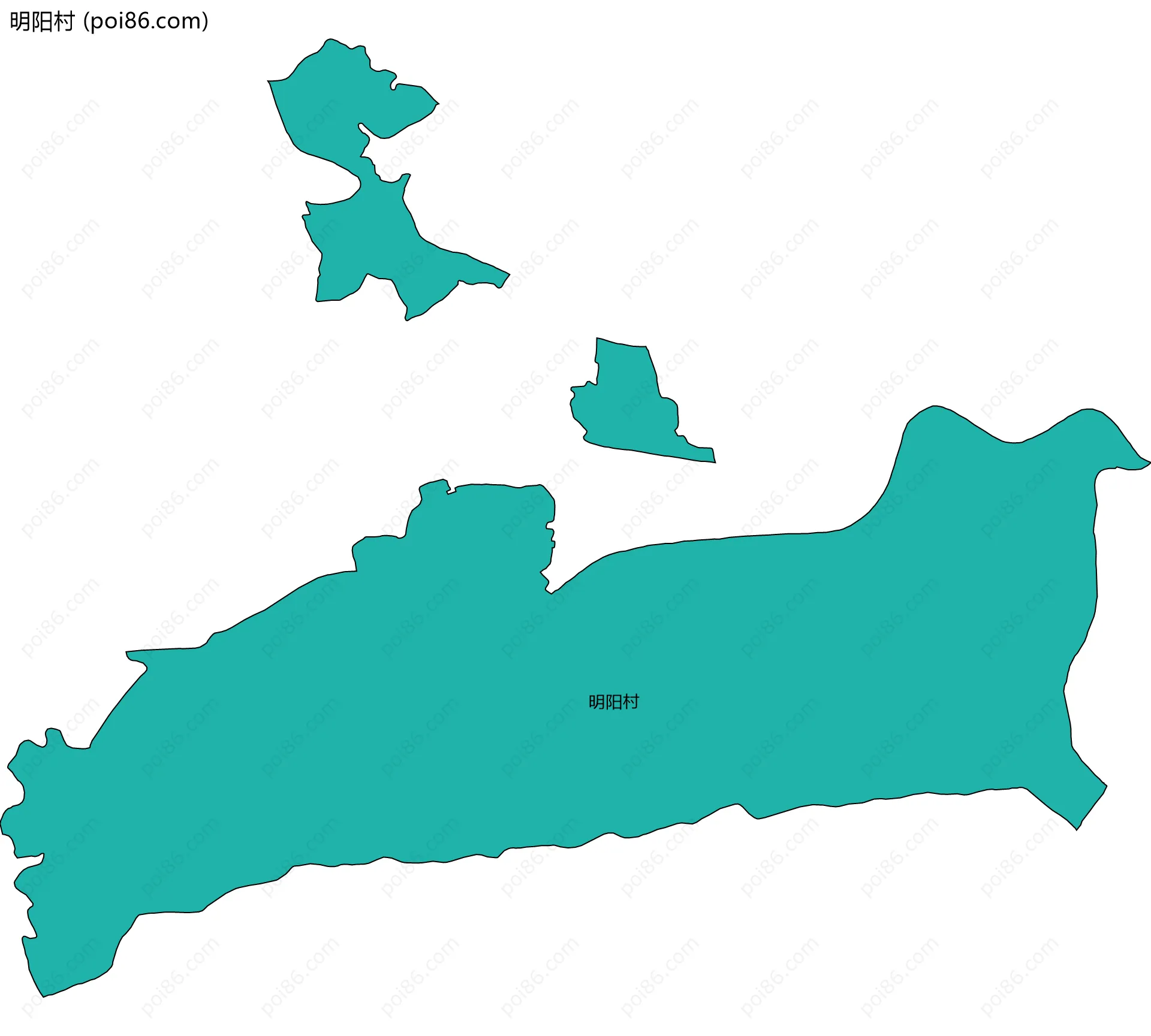 明阳村边界地图