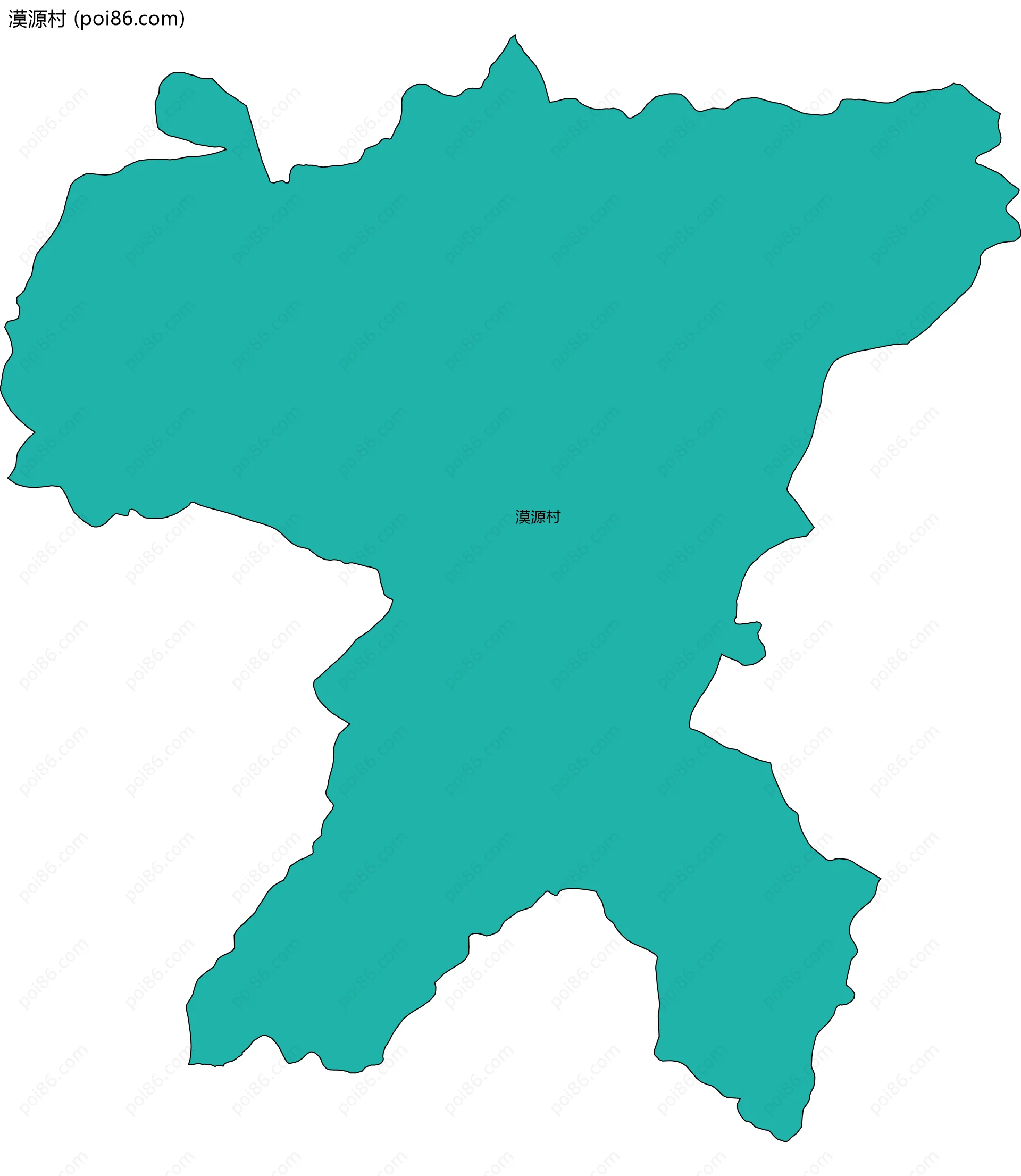 漠源村边界地图