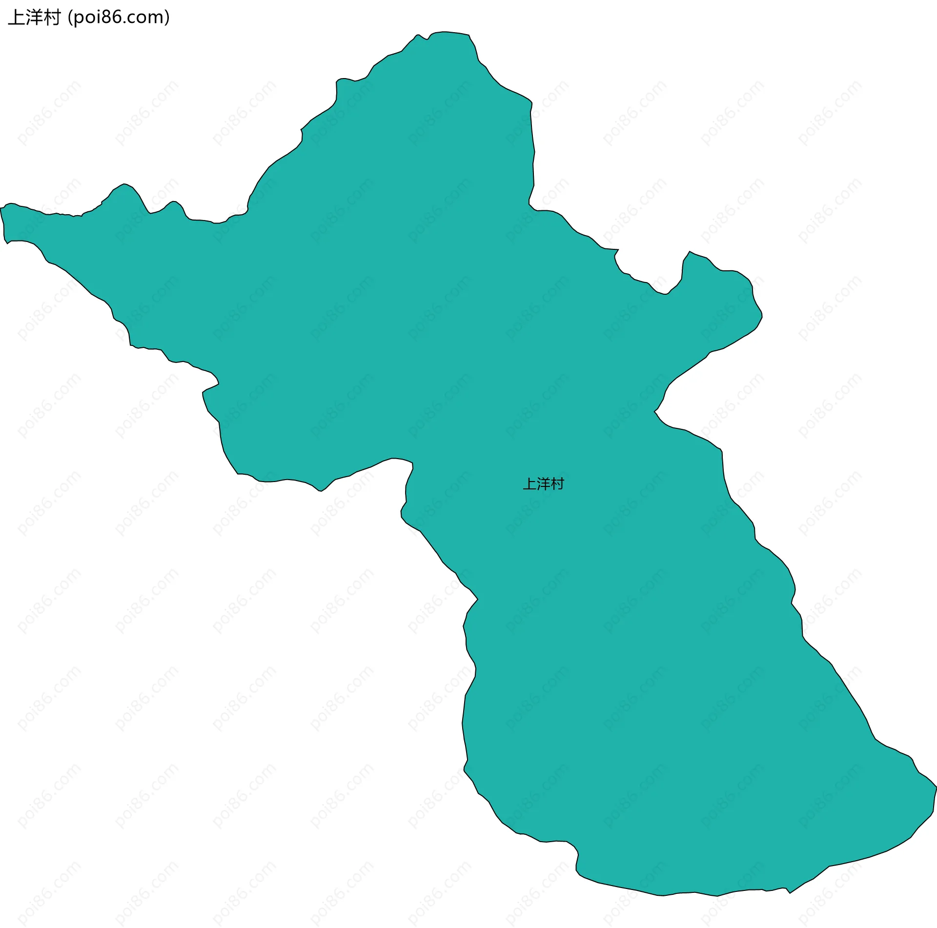 上洋村边界地图