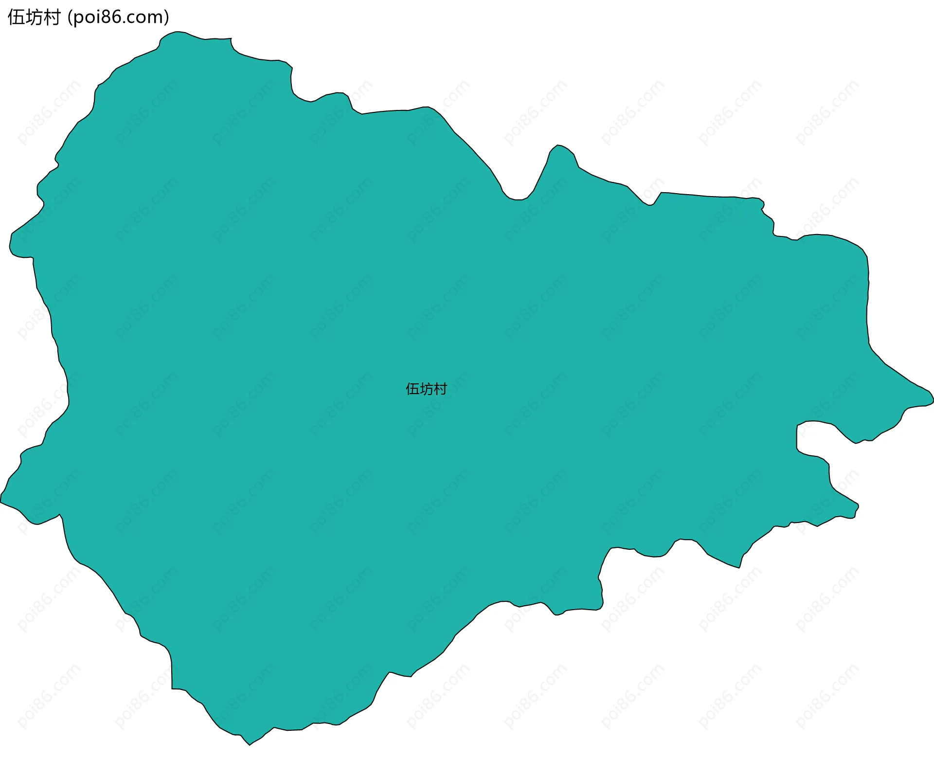 伍坊村边界地图