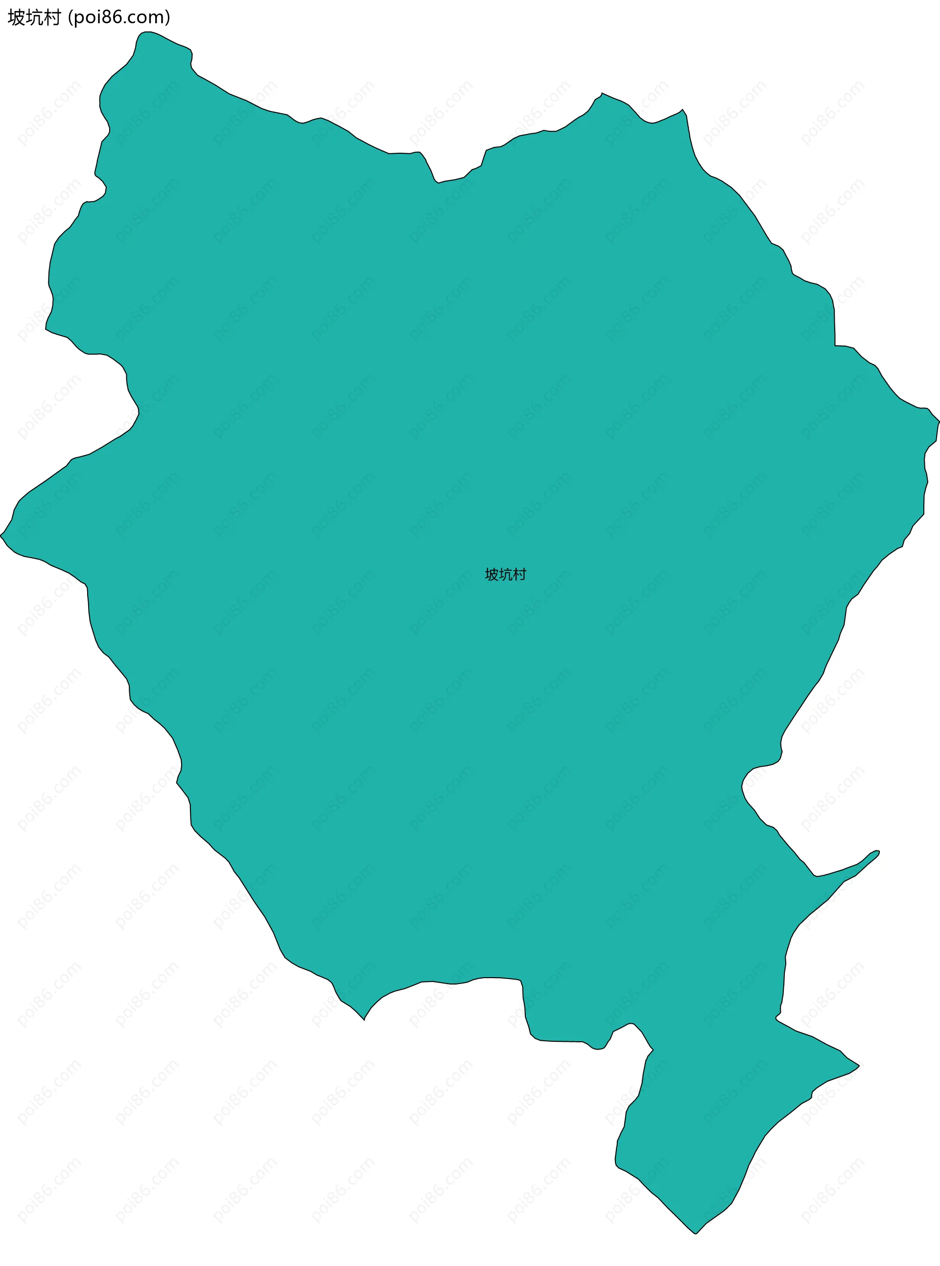 坡坑村边界地图