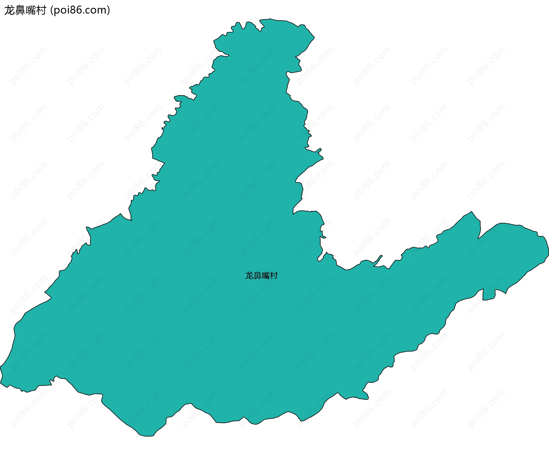 龙鼻嘴村边界地图