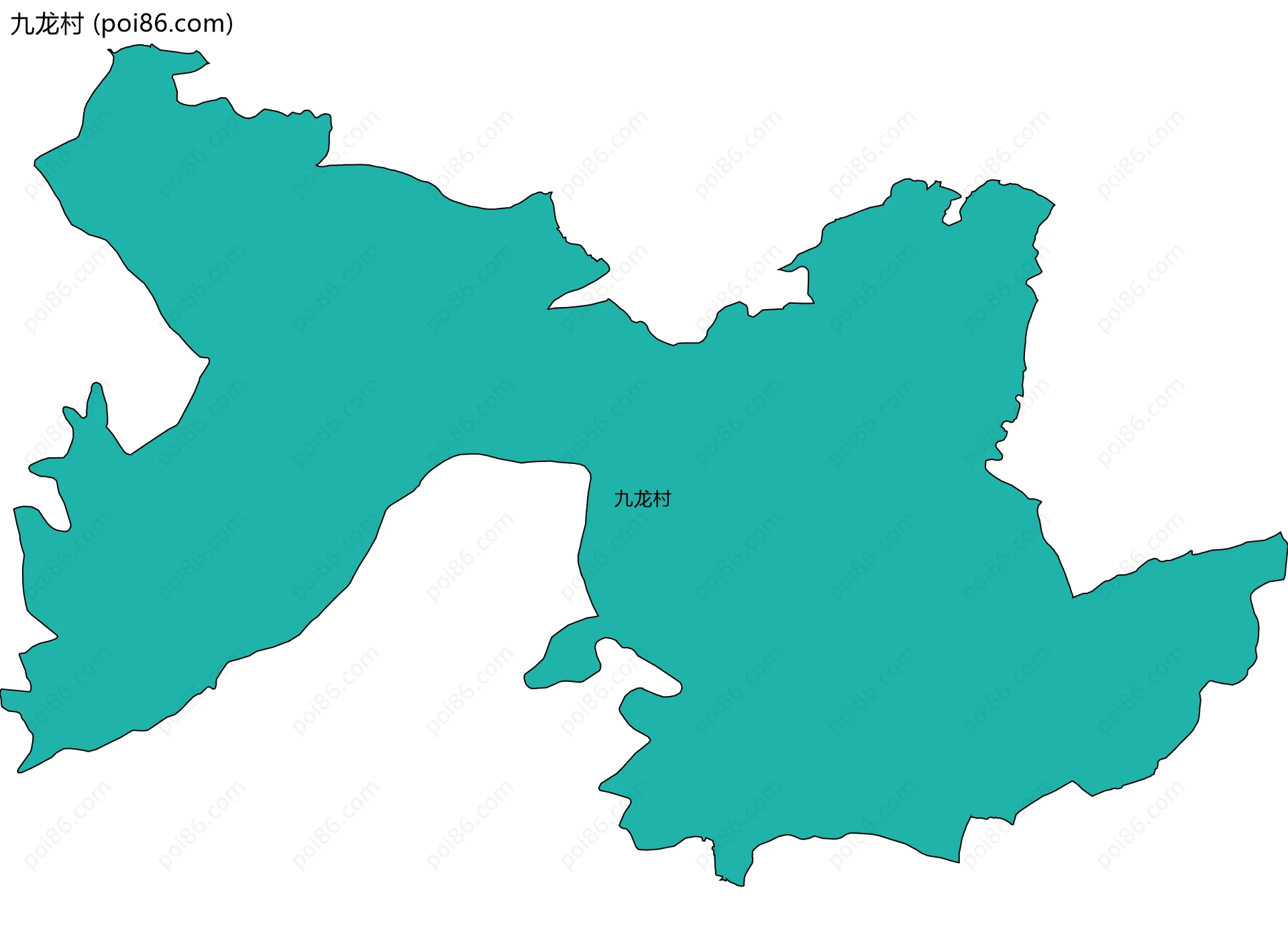 九龙村边界地图