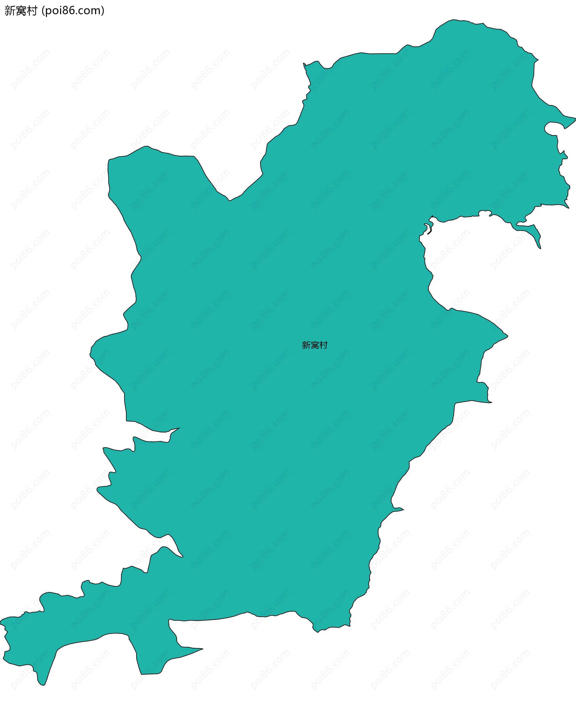 新窝村边界地图