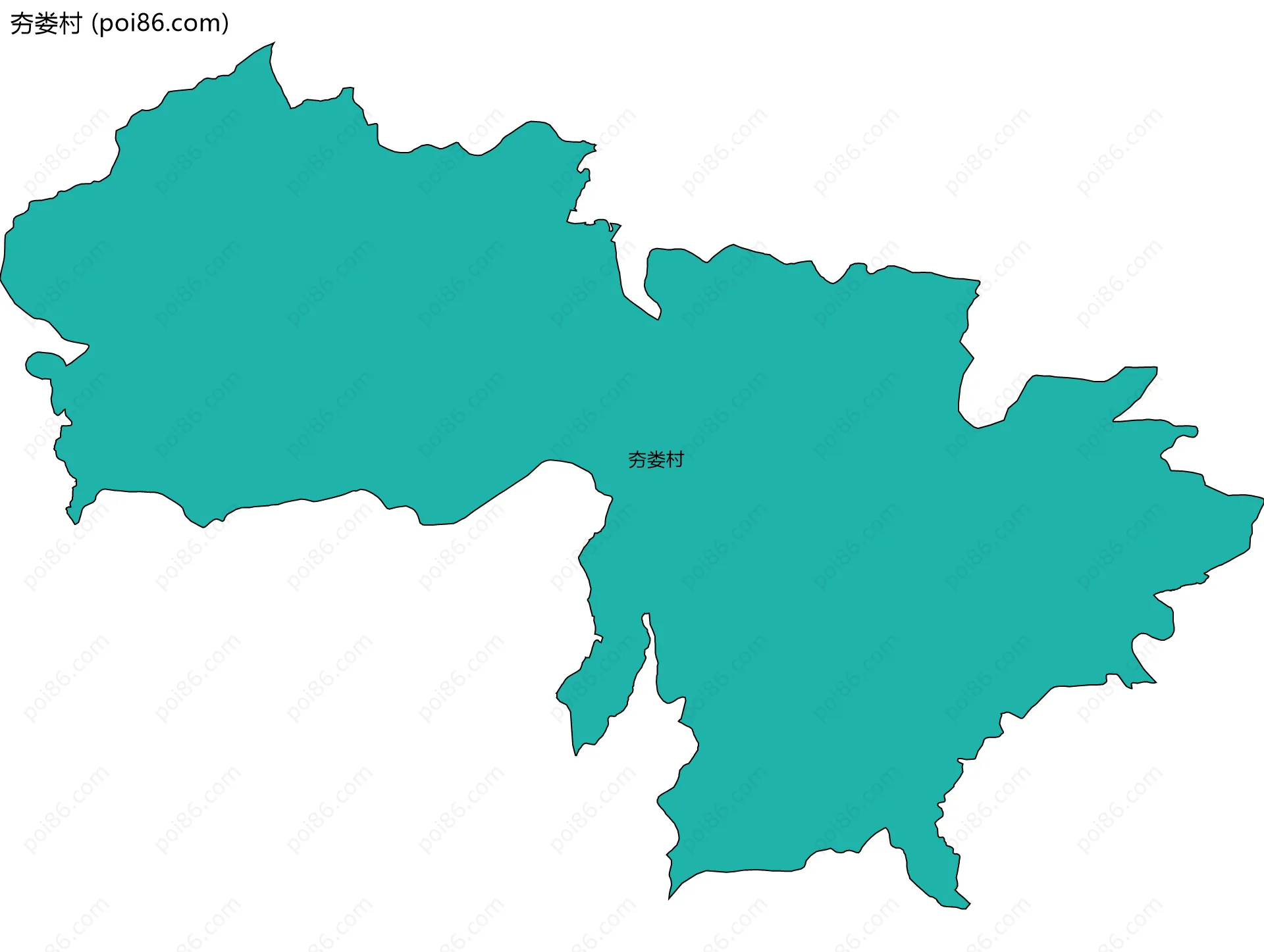 夯娄村边界地图