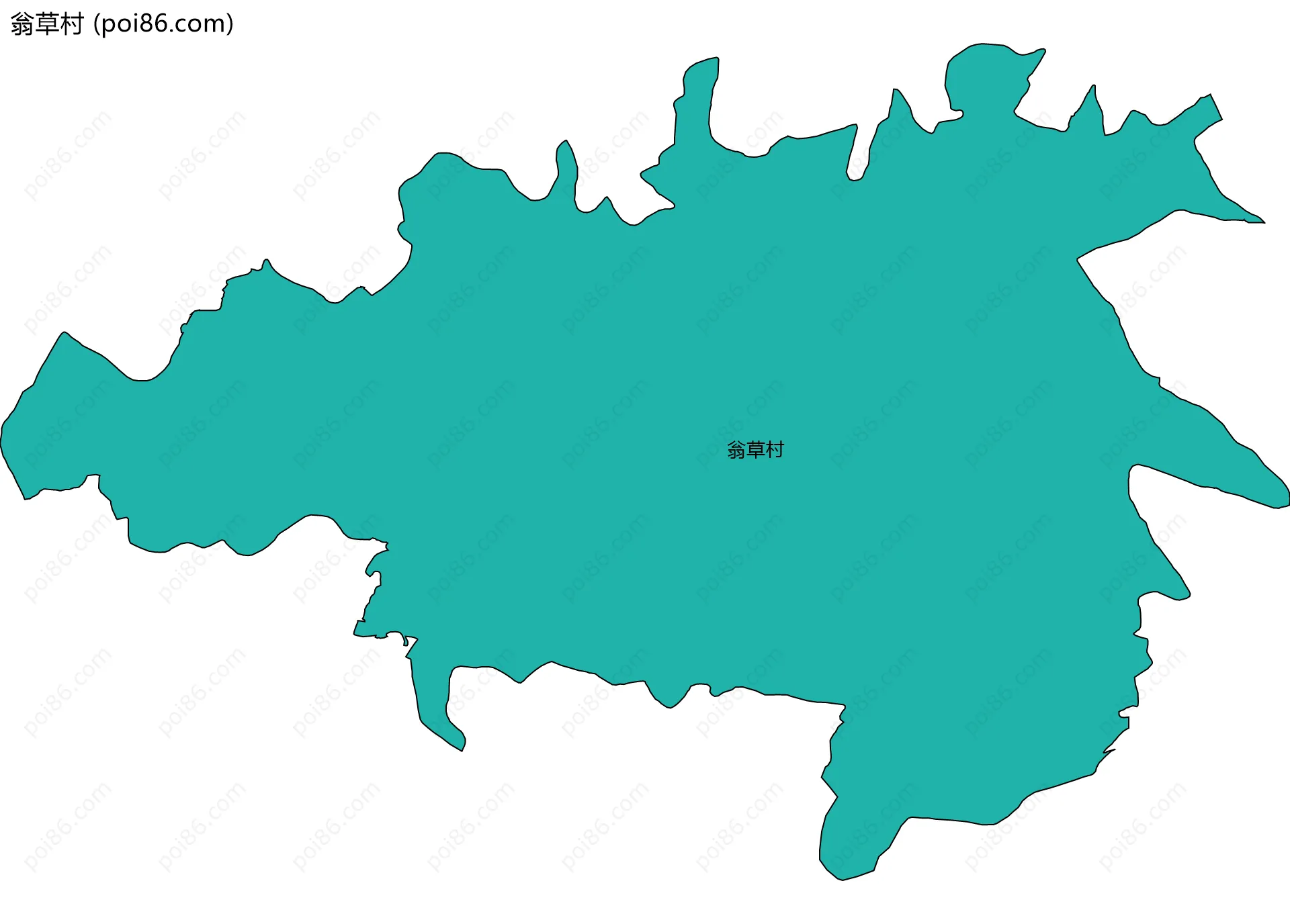 翁草村边界地图