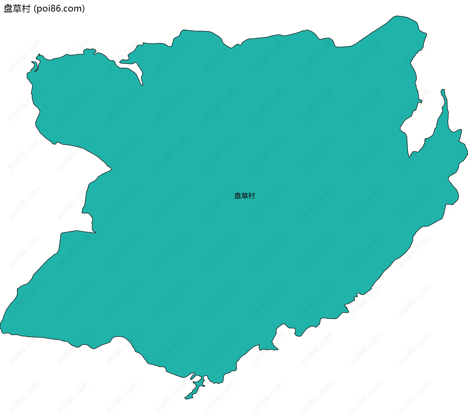 盘草村边界地图