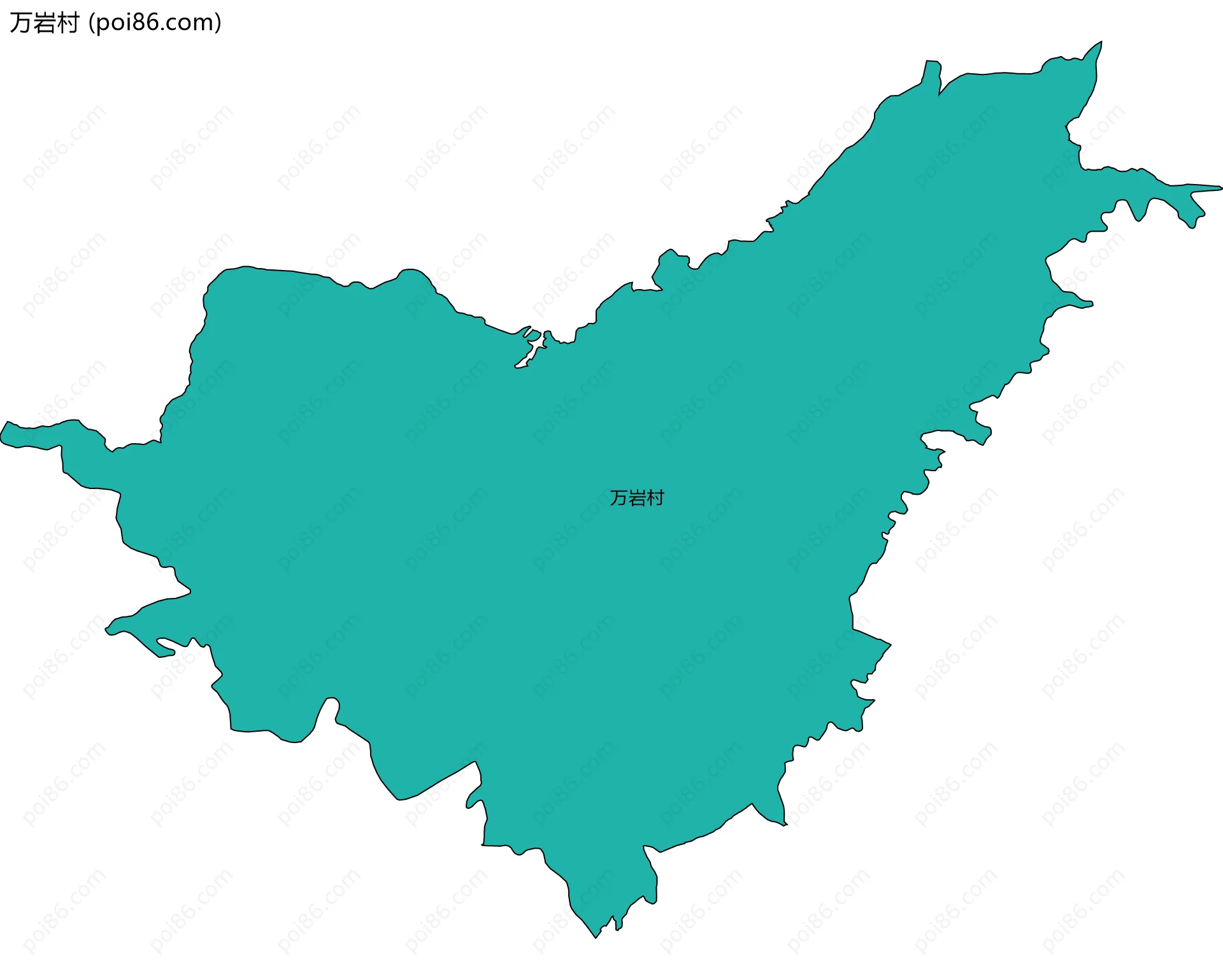万岩村边界地图