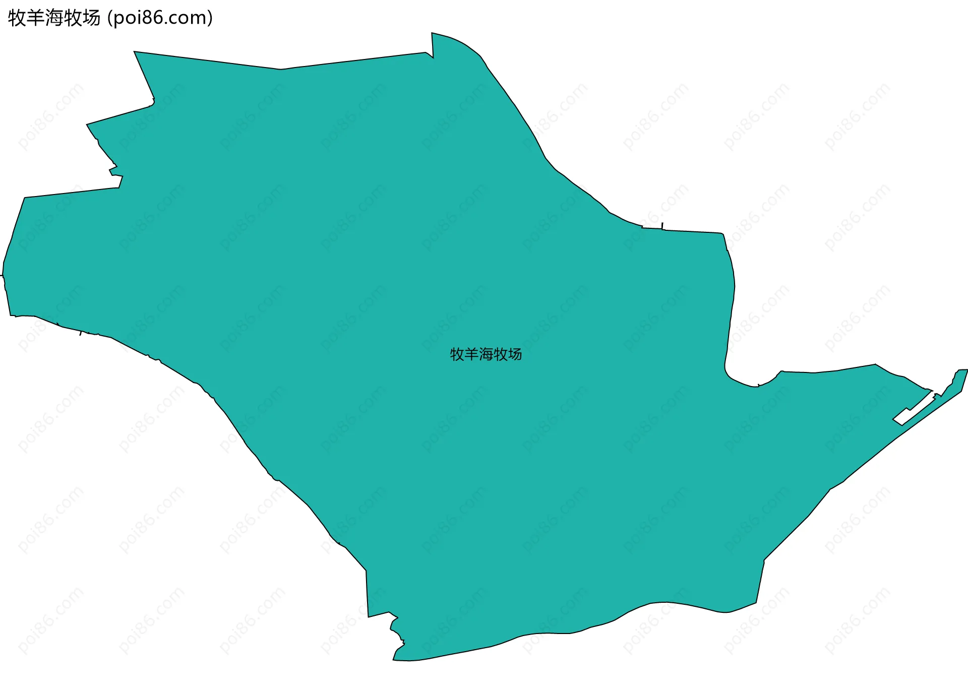 牧羊海牧场边界地图(五级行政区划)