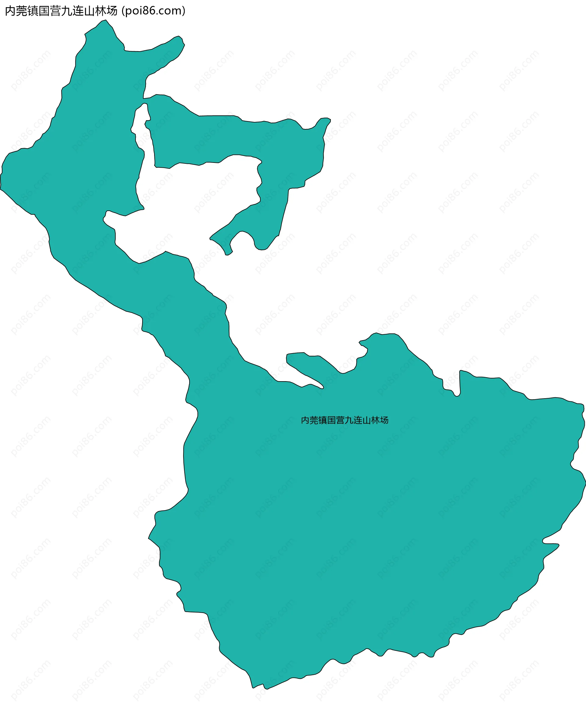 内莞镇国营九连山林场边界地图