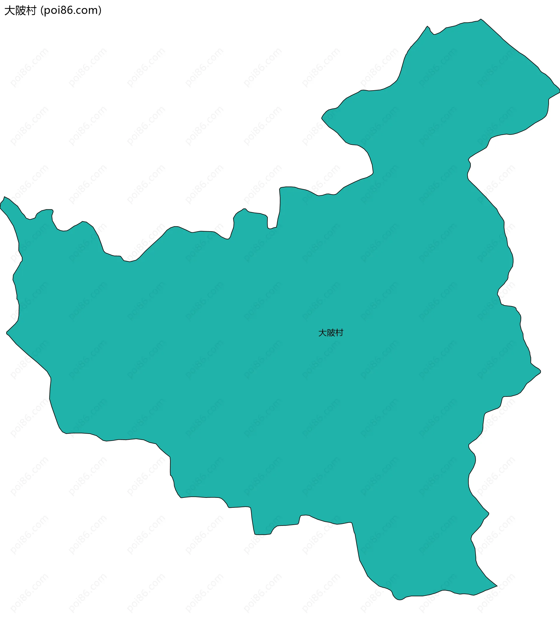 大陂村边界地图