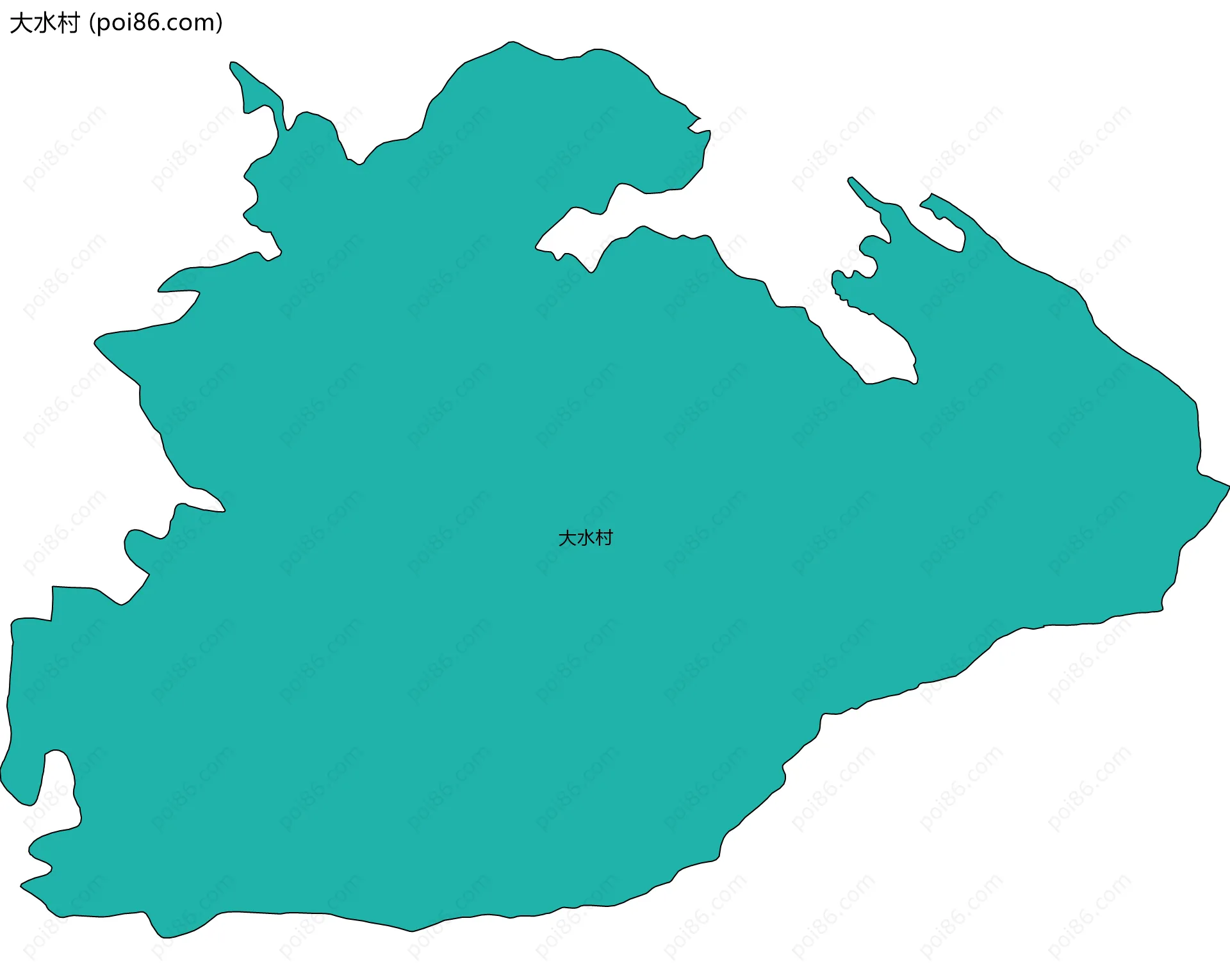 大水村边界地图