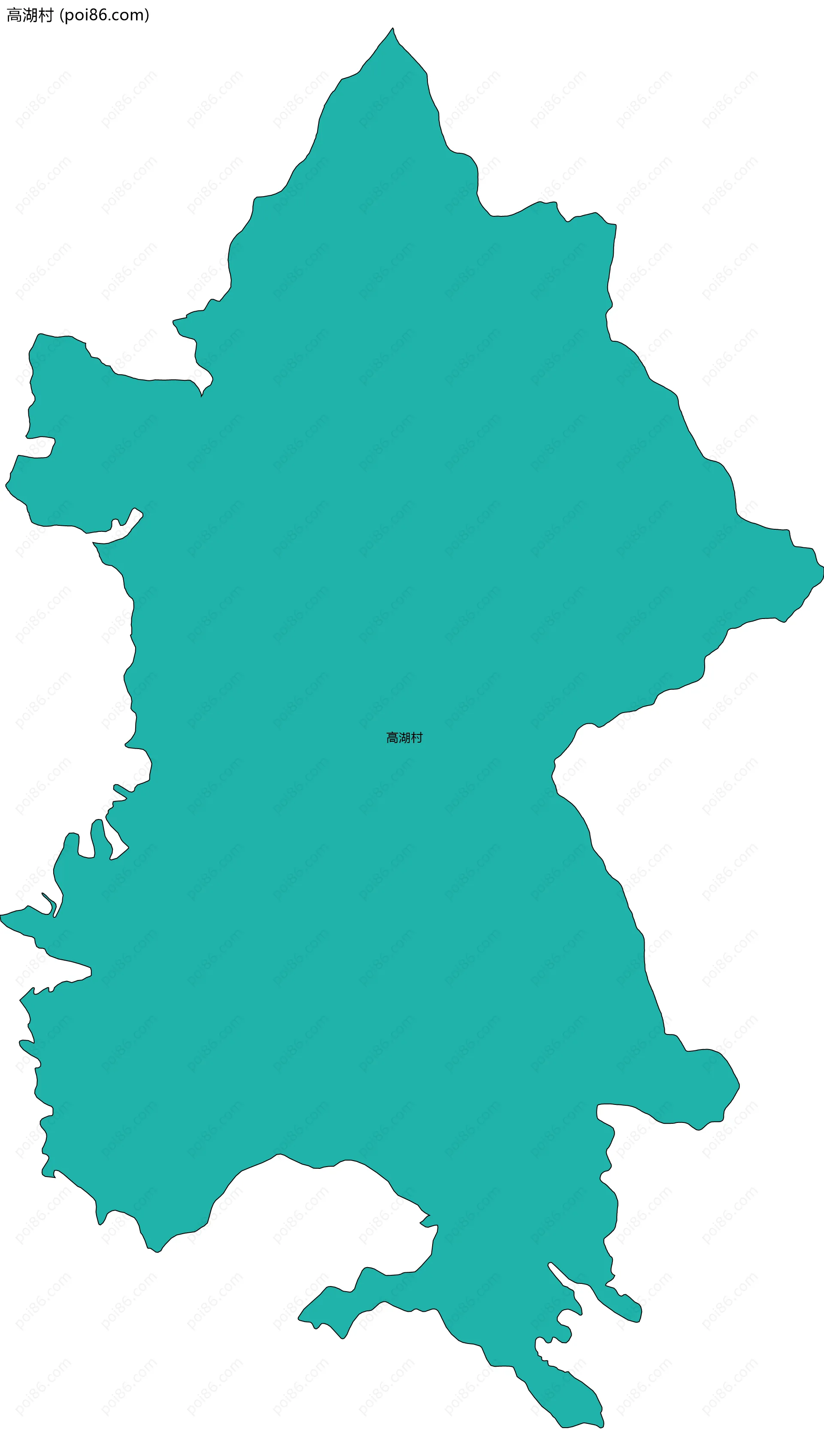 高湖村边界地图