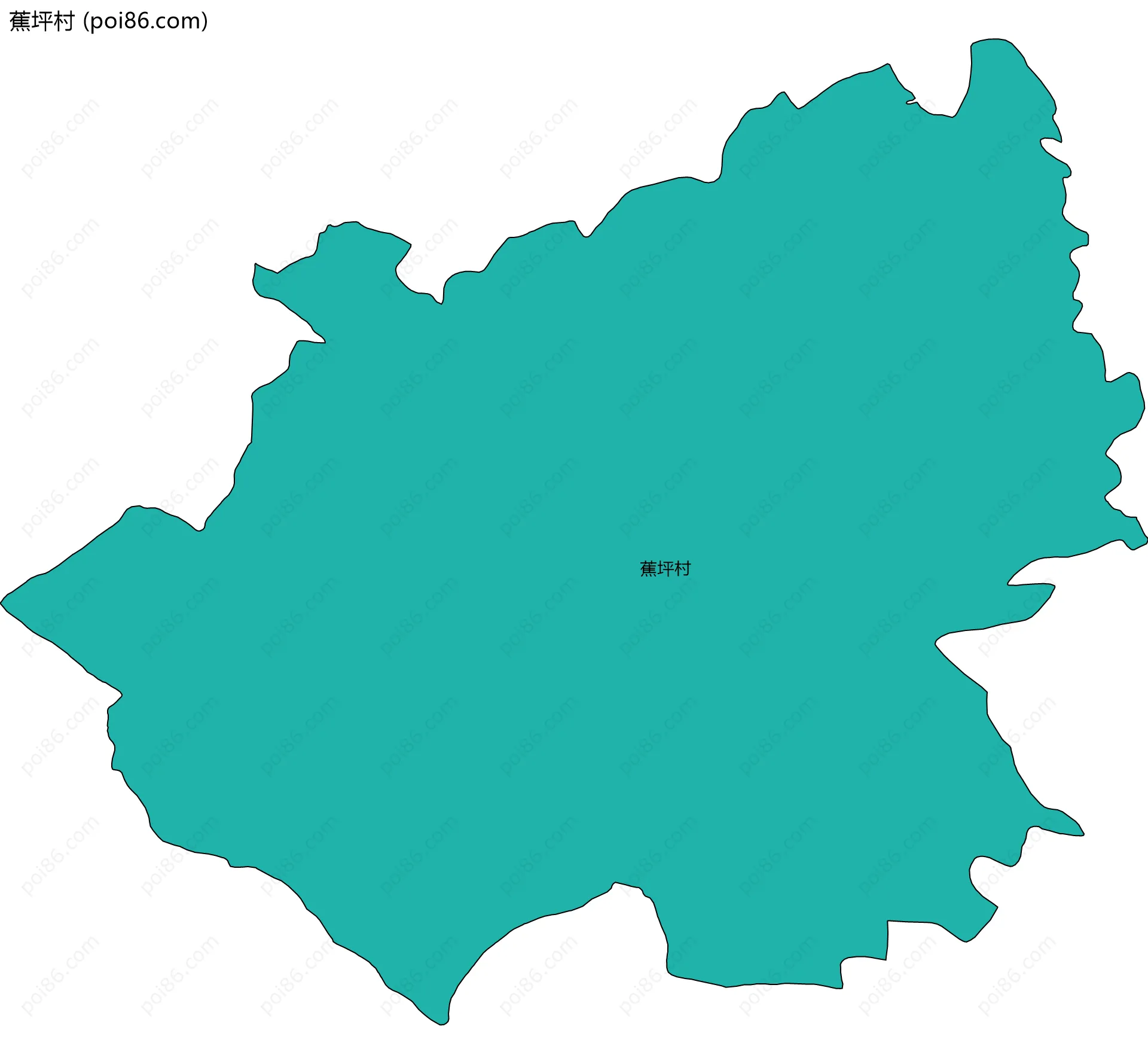 蕉坪村边界地图