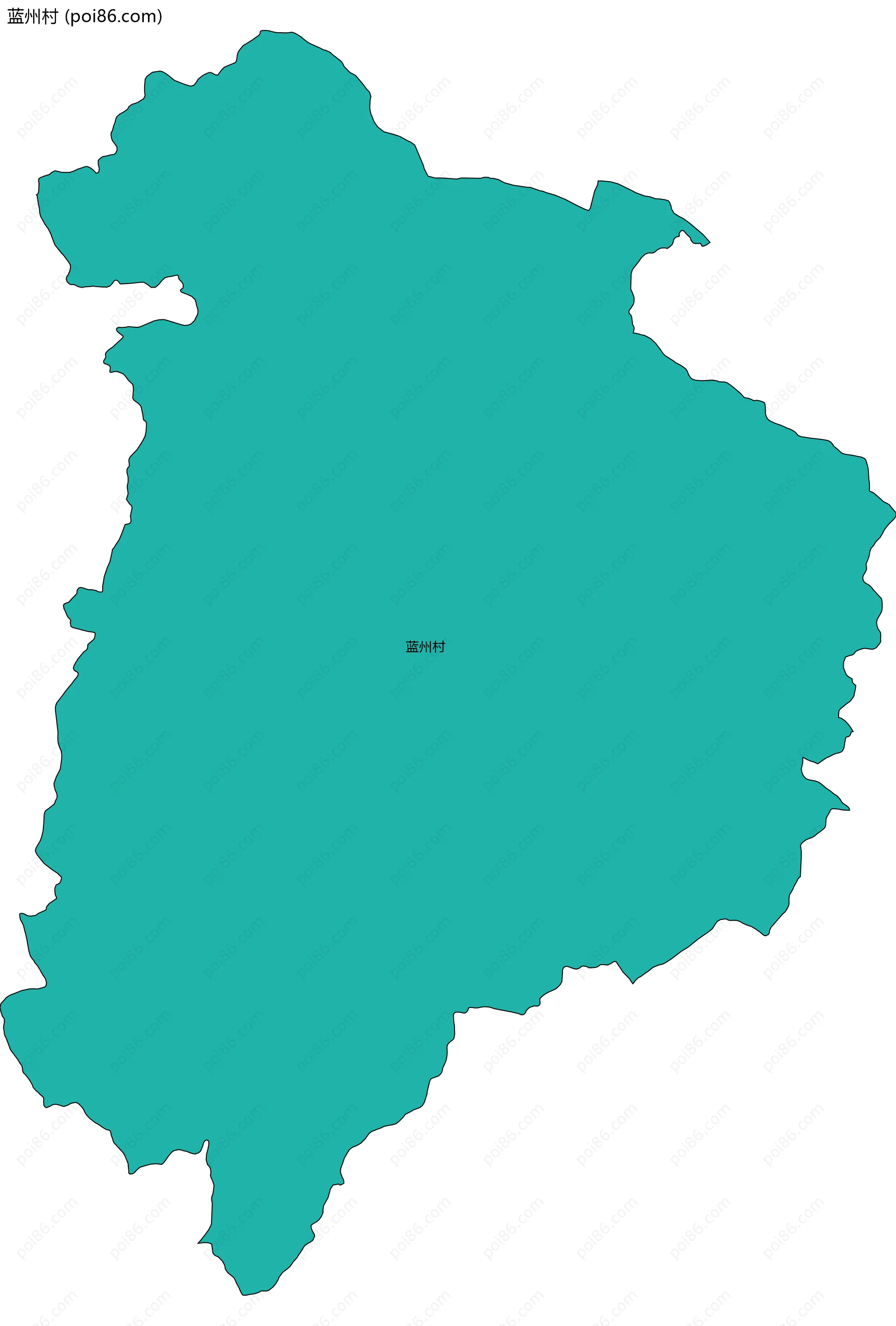 蓝州村边界地图