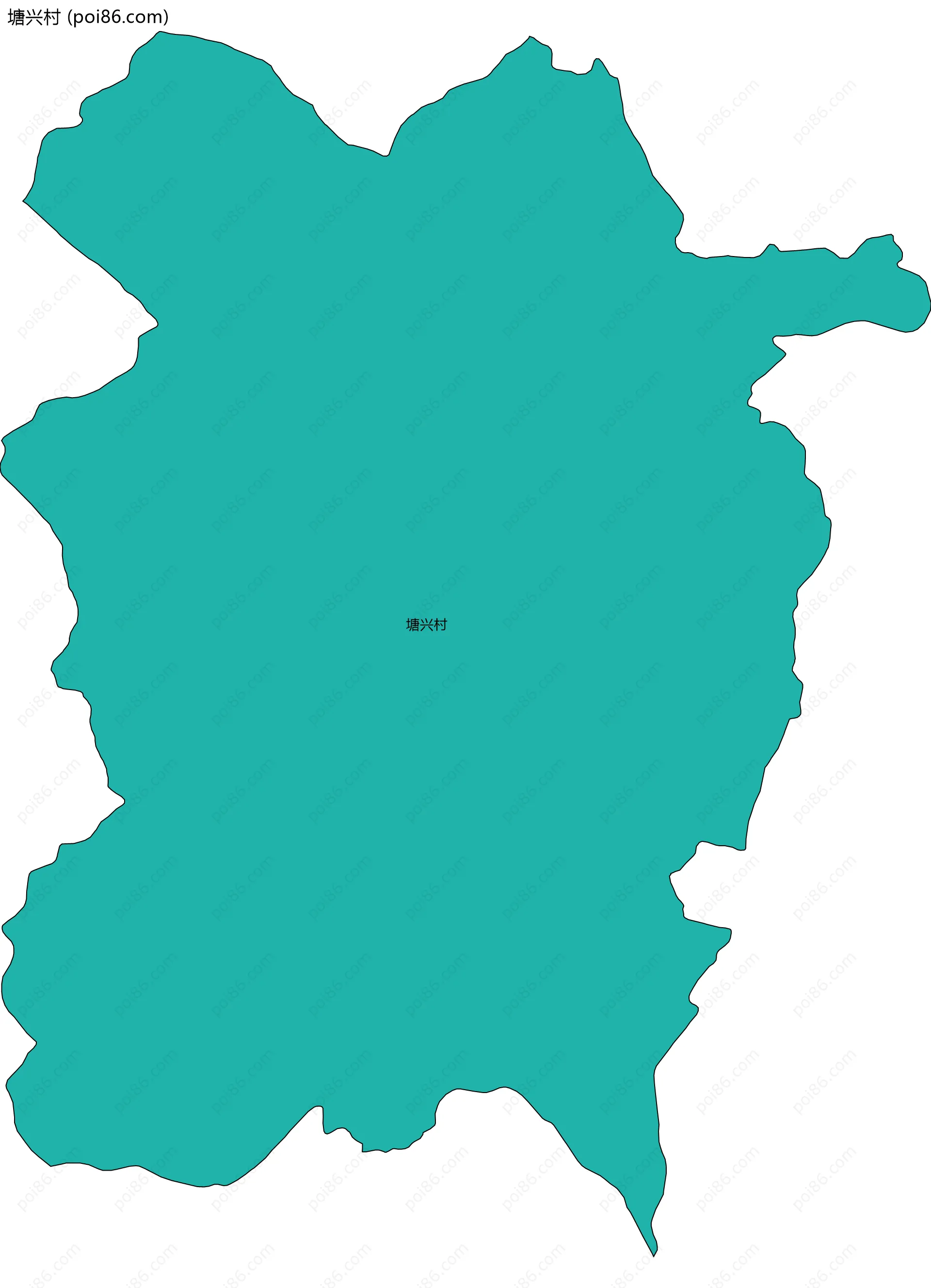 塘兴村边界地图