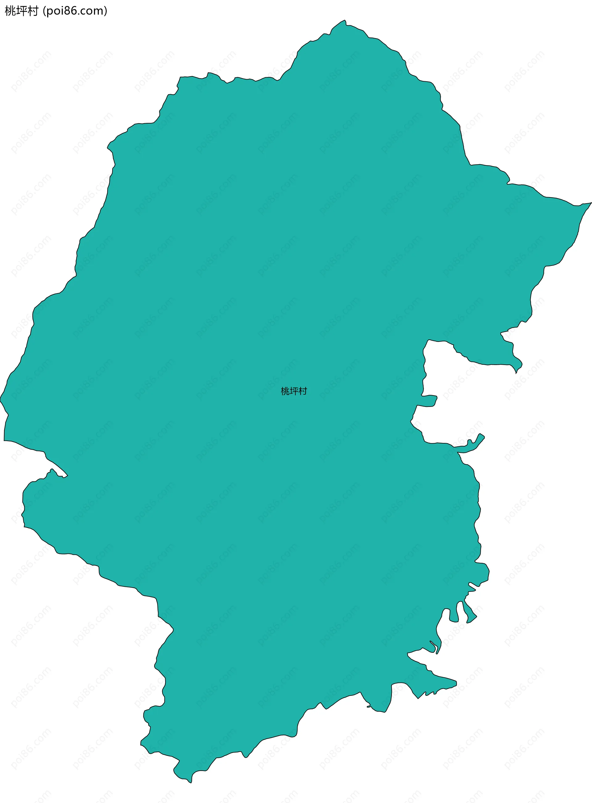 桃坪村边界地图