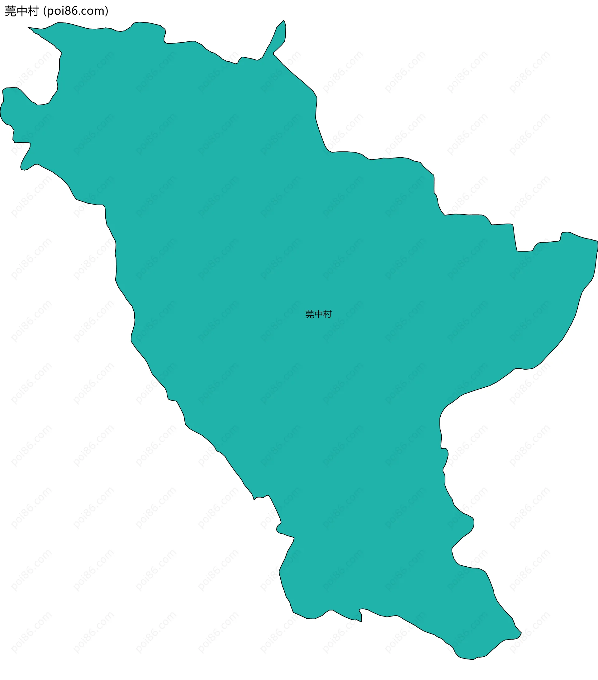 莞中村边界地图