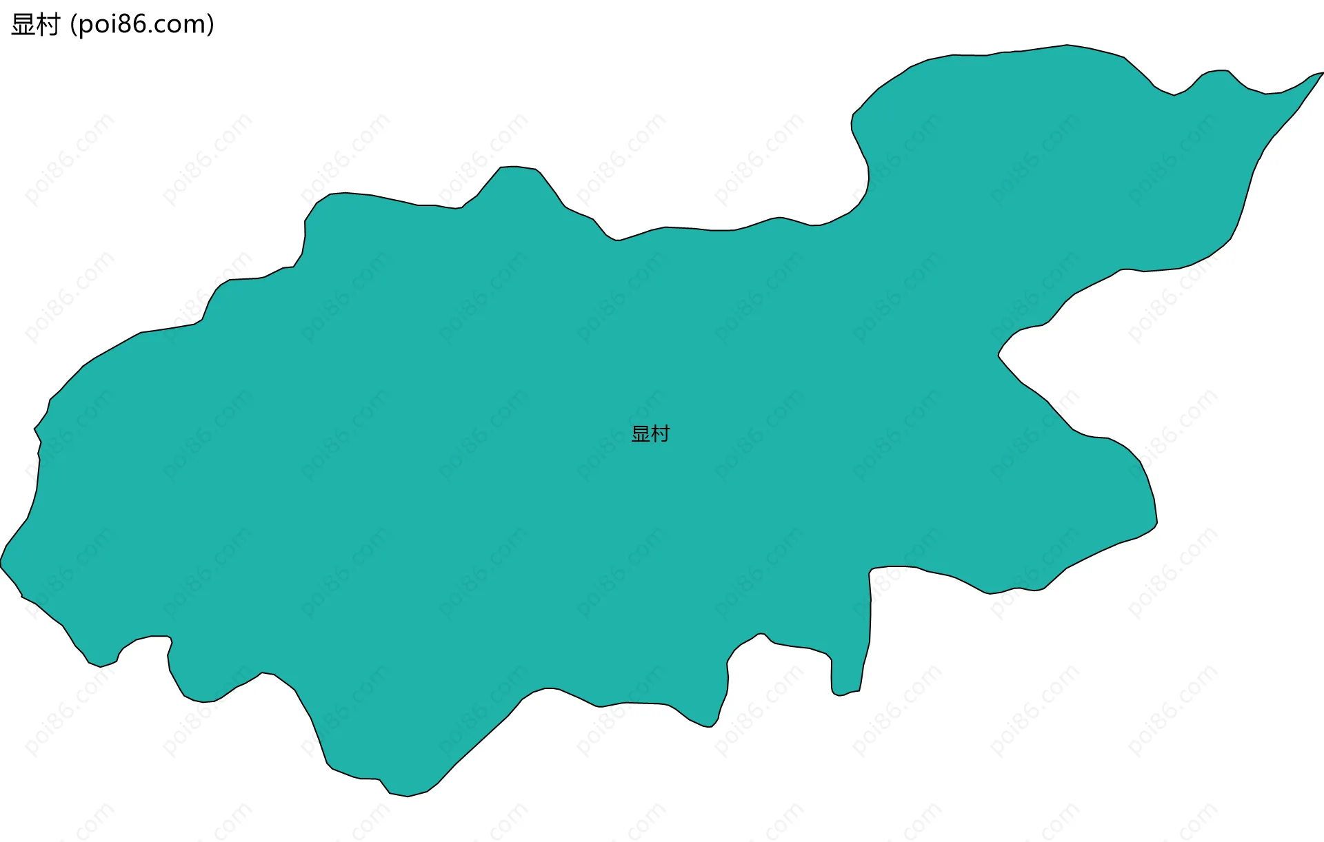 显村边界地图