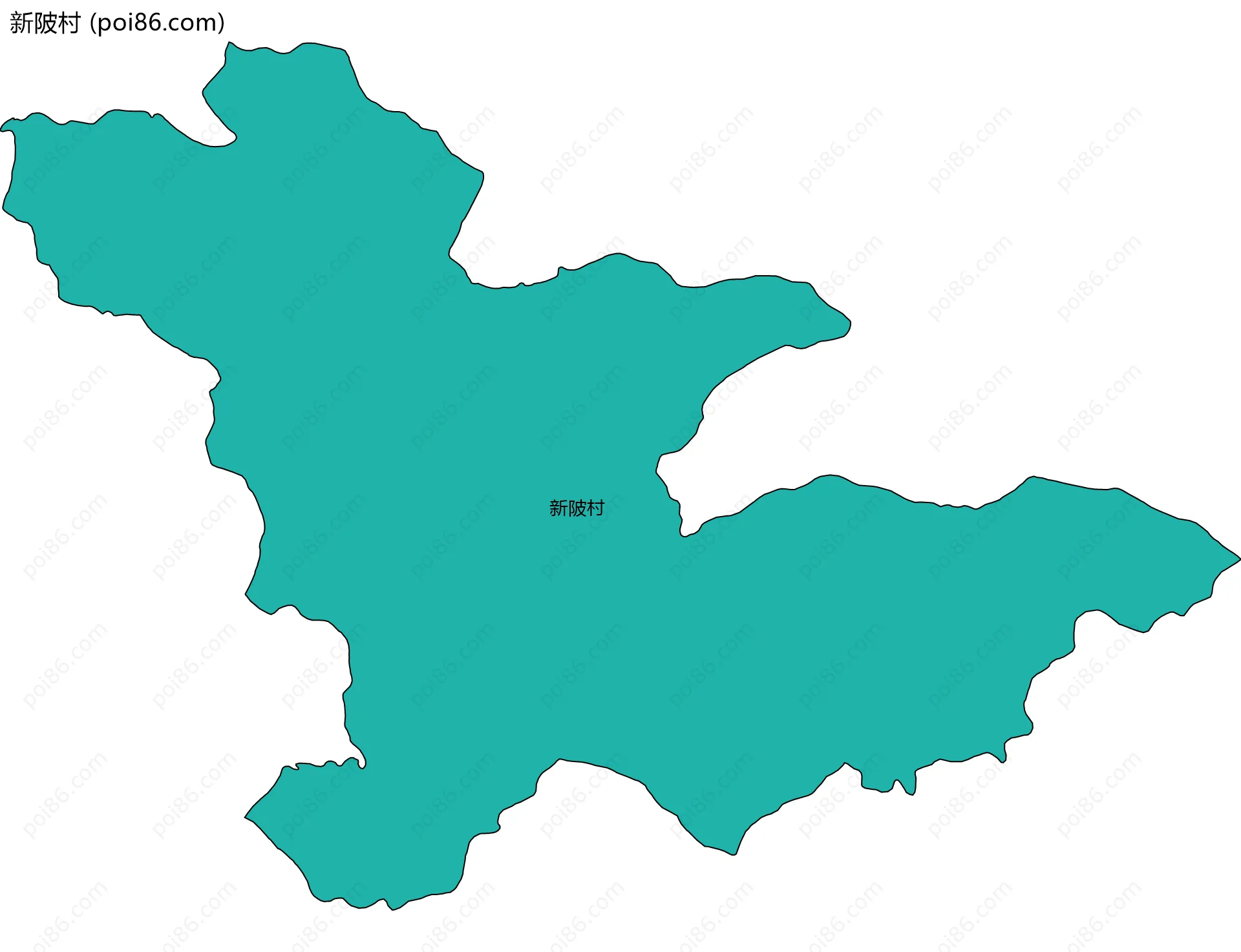 新陂村边界地图