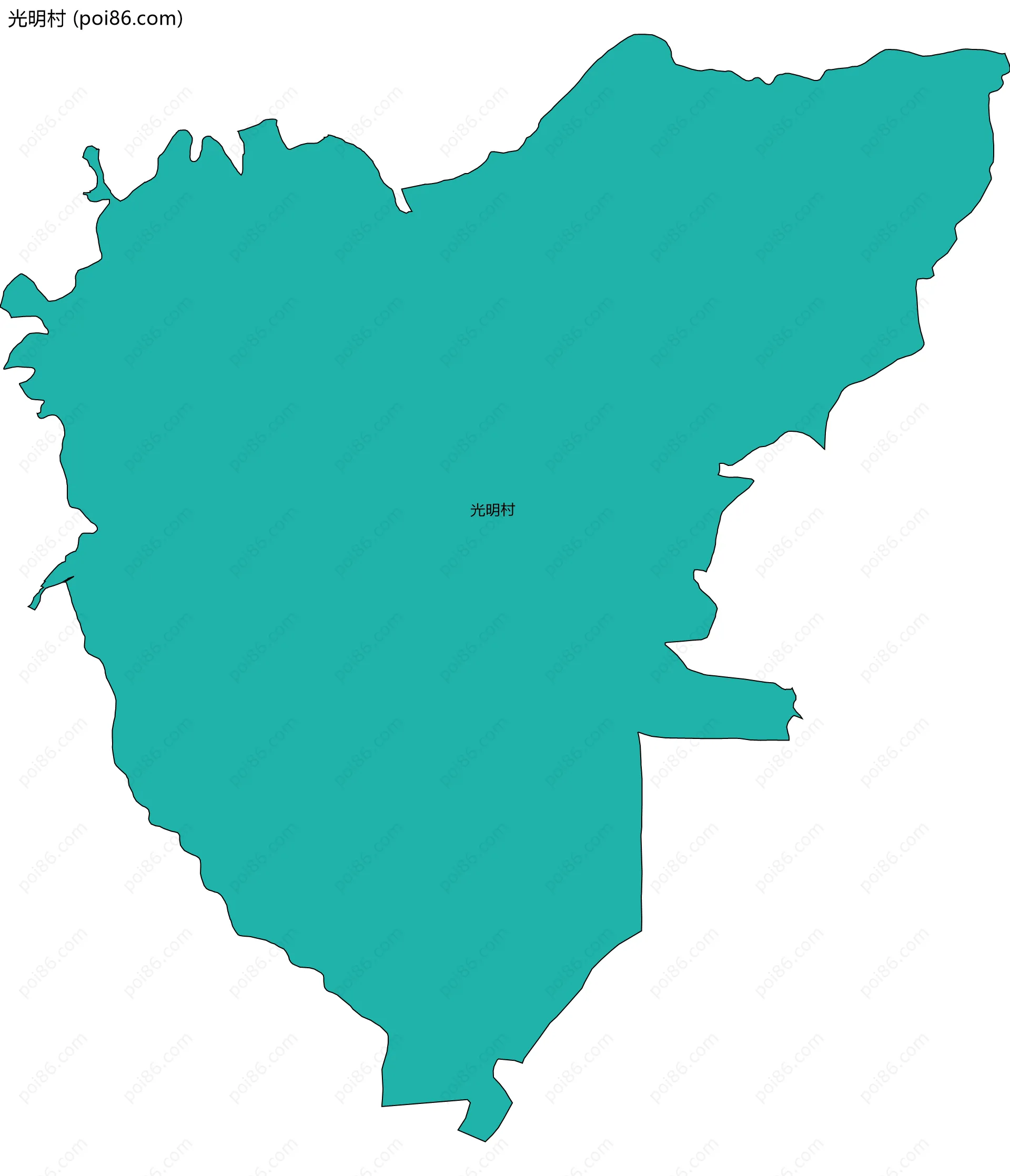 光明村边界地图