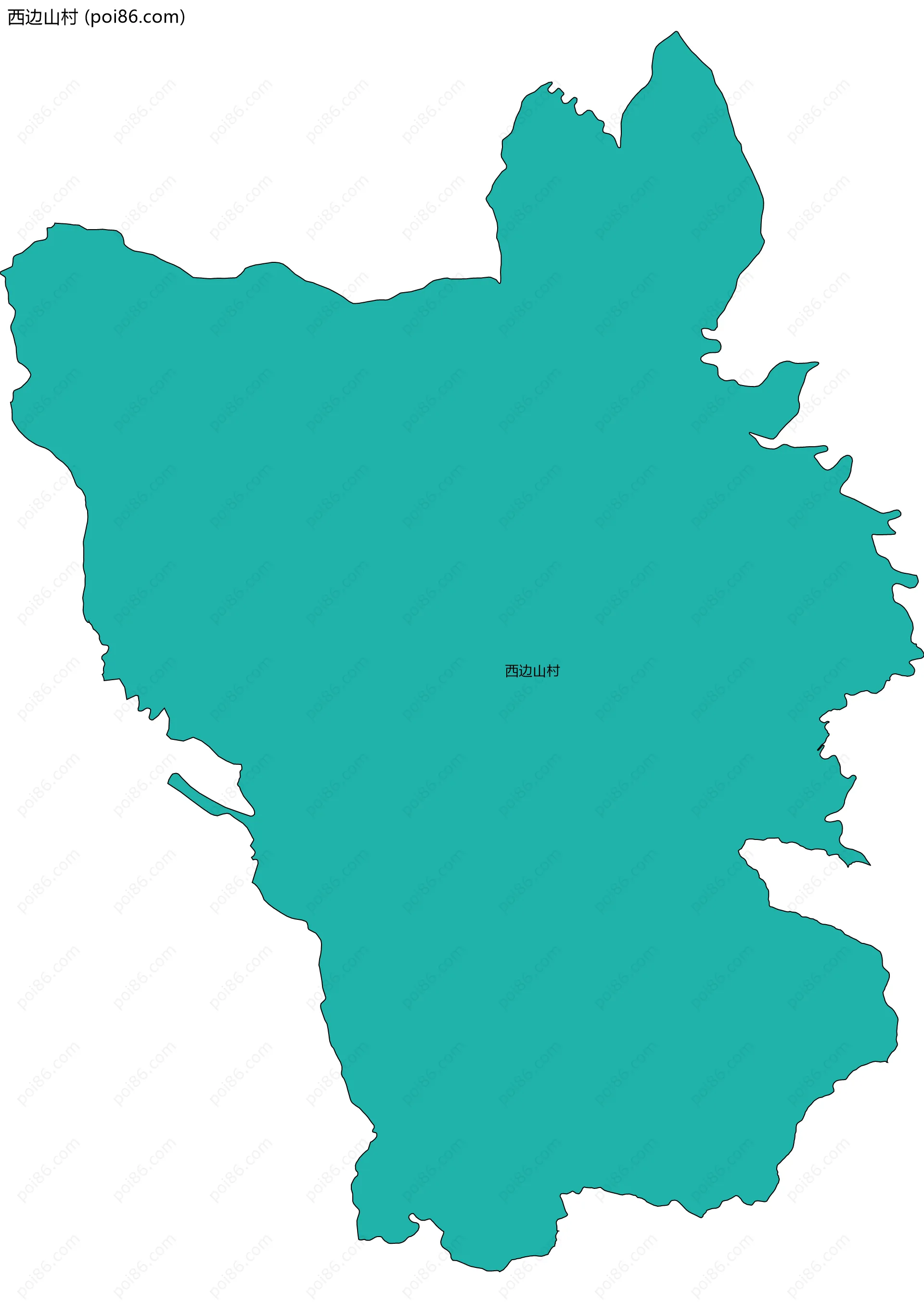 西边山村边界地图