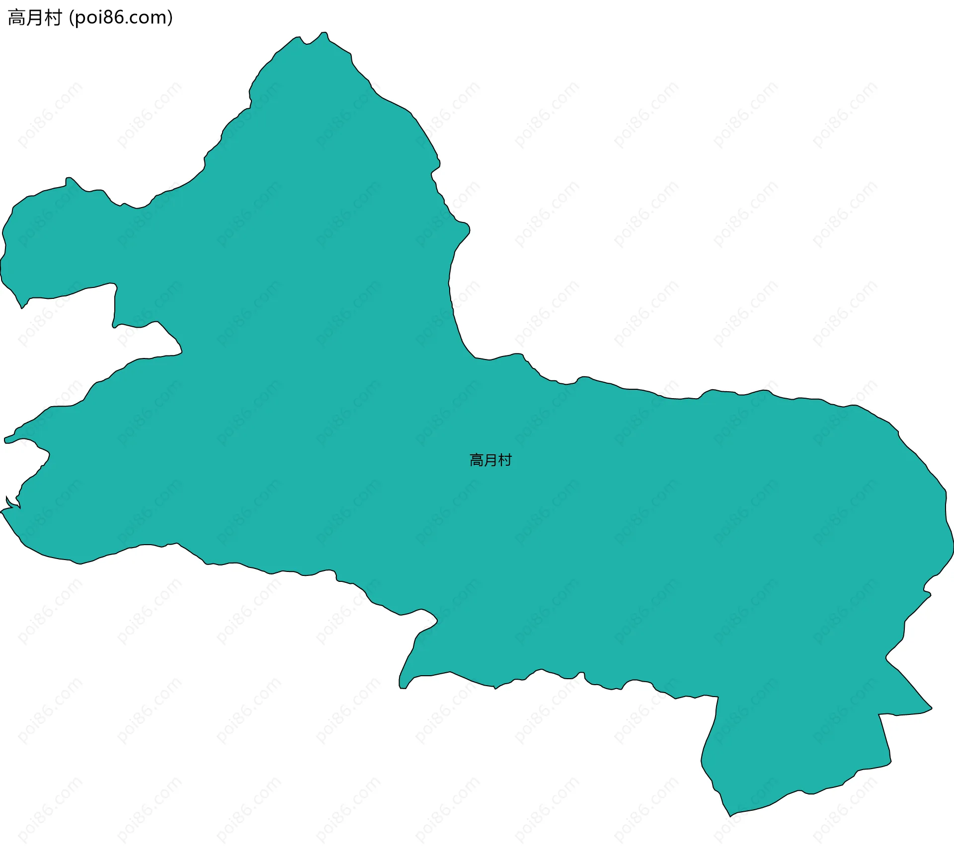 高月村边界地图